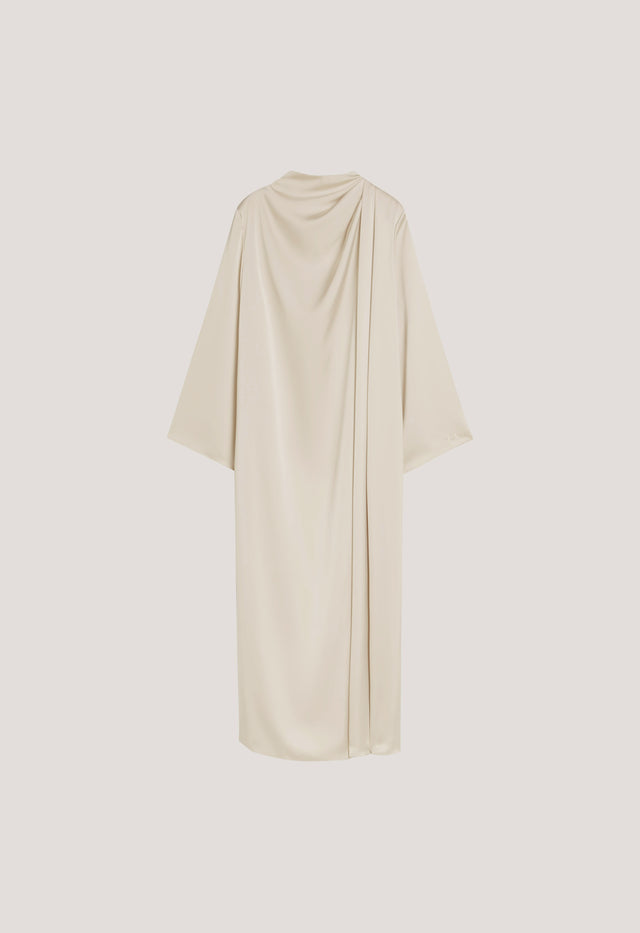 Asymmetric Drape Dress | Light Sand