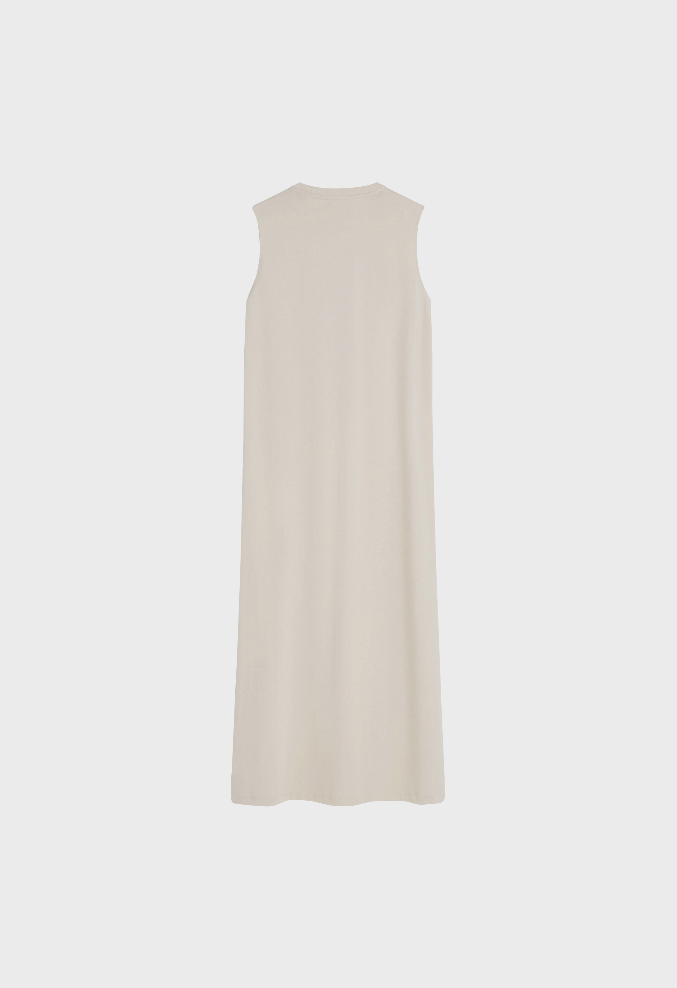 Cotton Sleeveless Dress | Soft Taupe