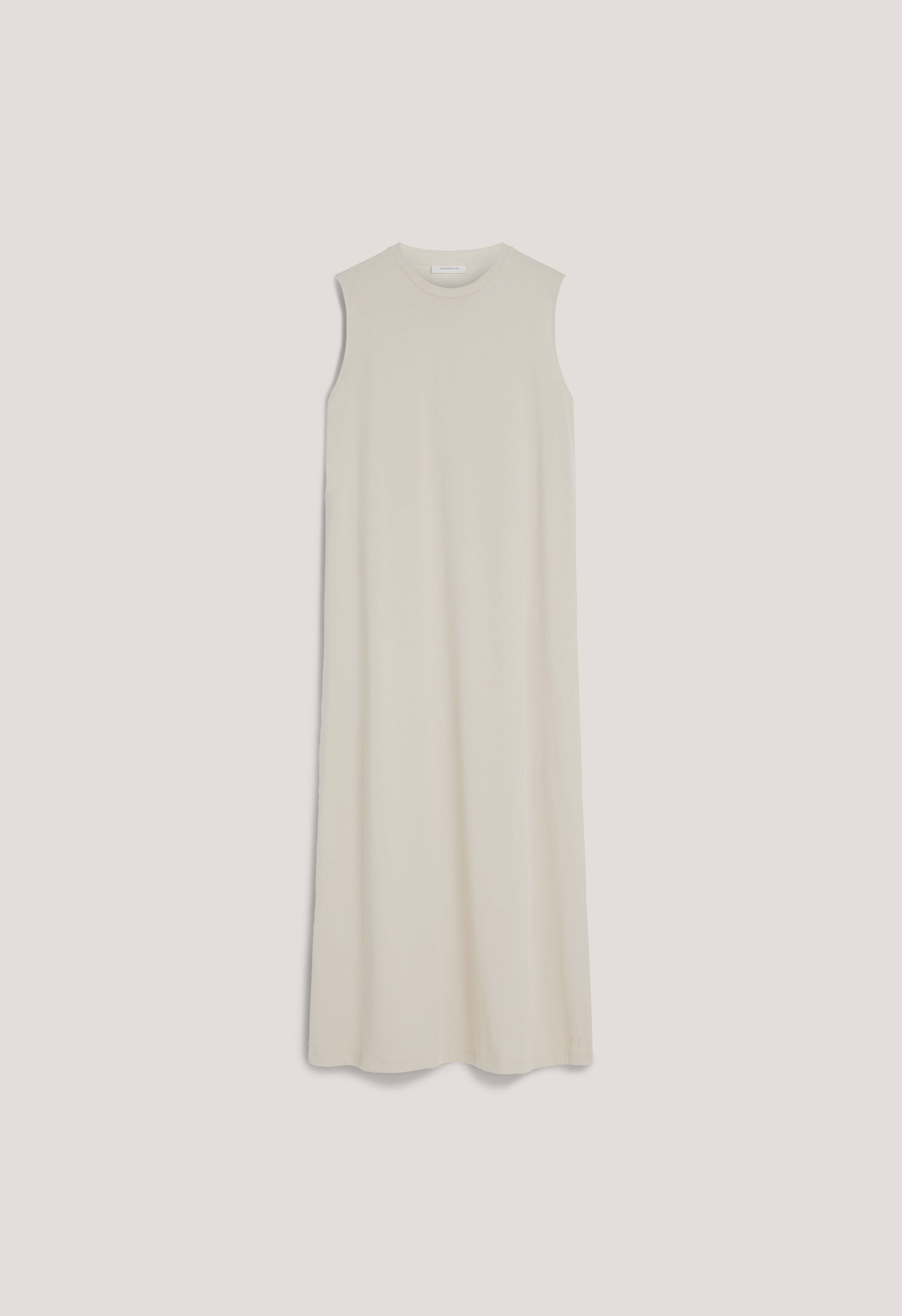 Cotton Sleeveless Dress | Soft Taupe