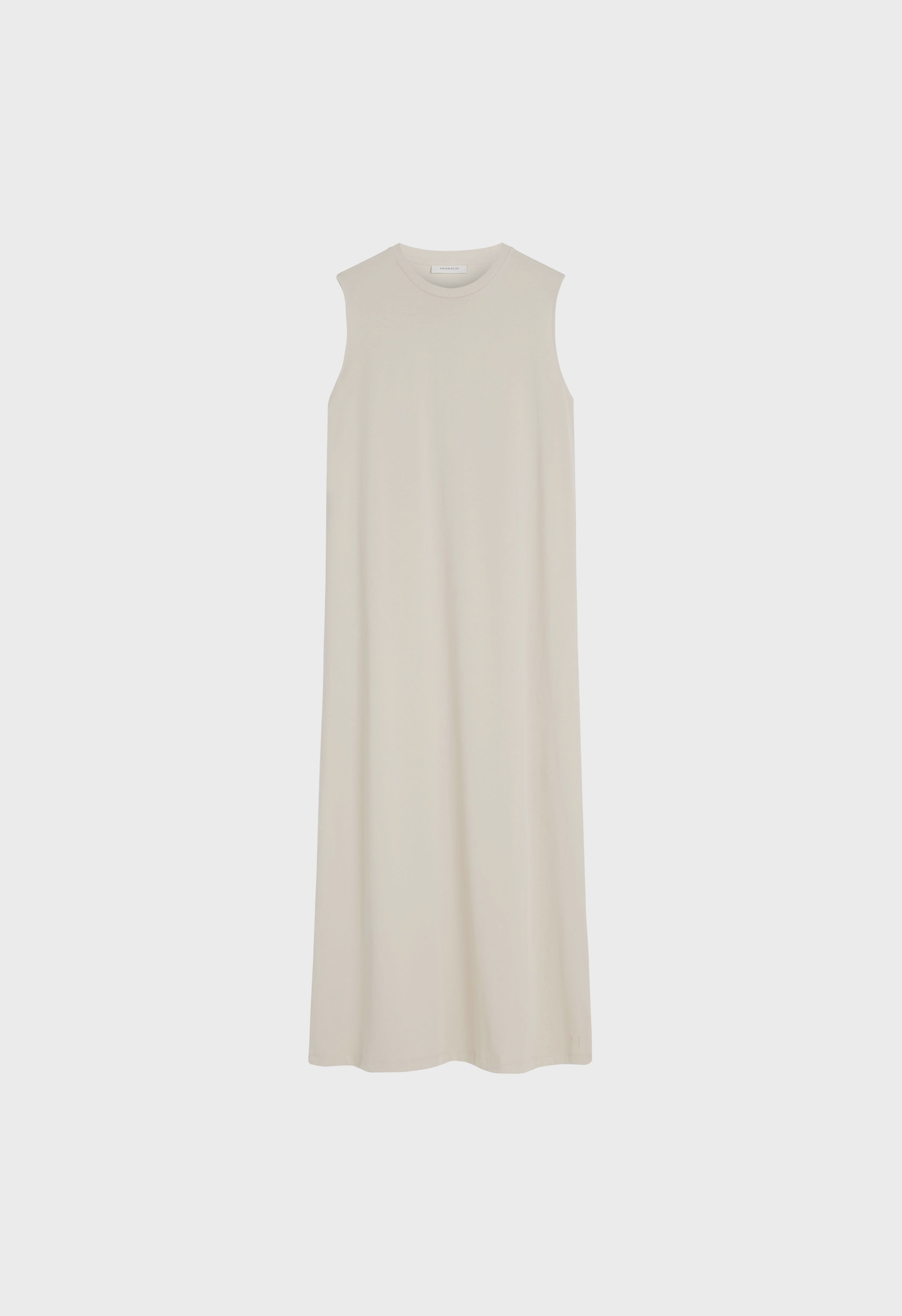 Cotton Sleeveless Dress | Soft Taupe