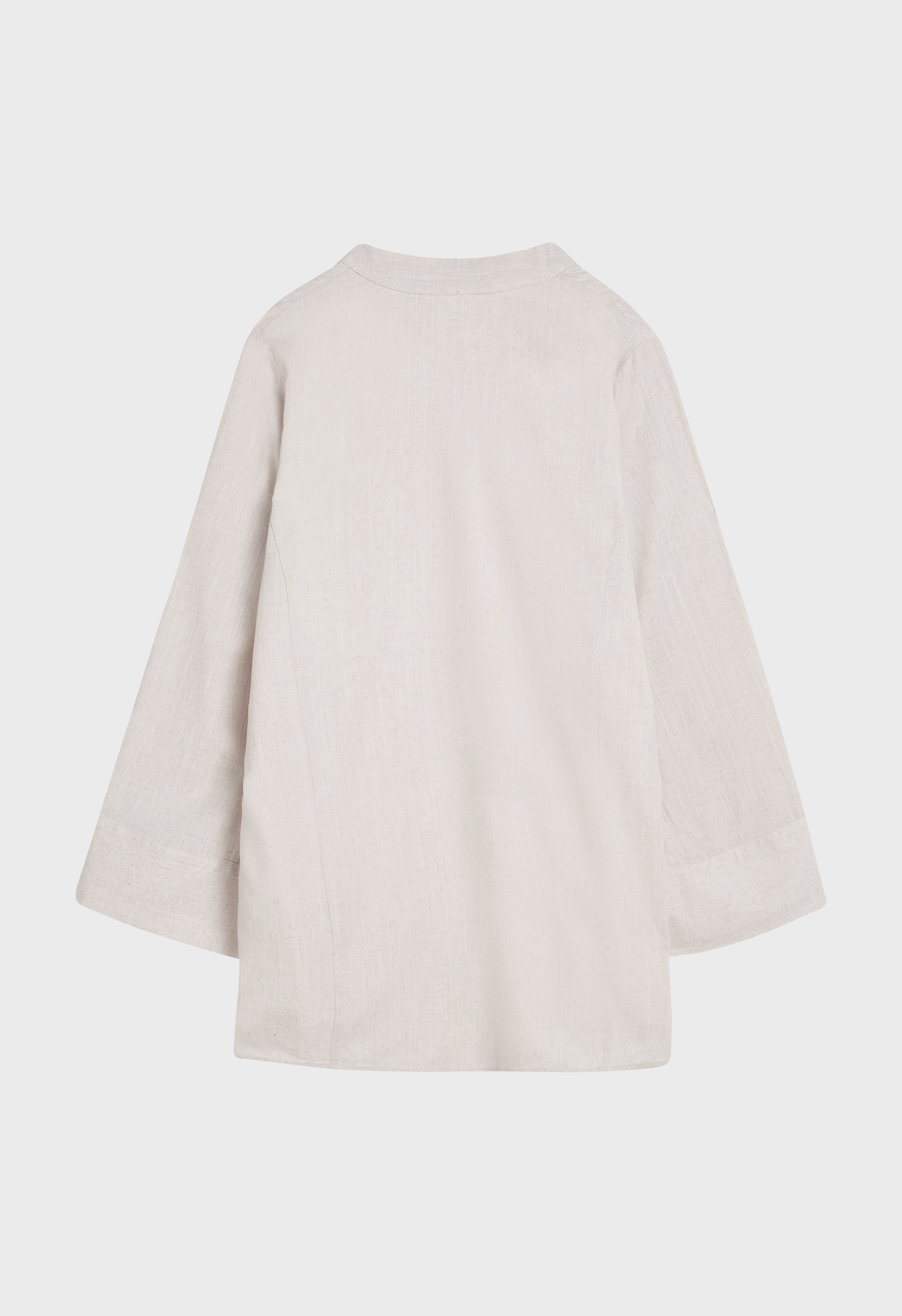 Linen Blouse | Beige Melange