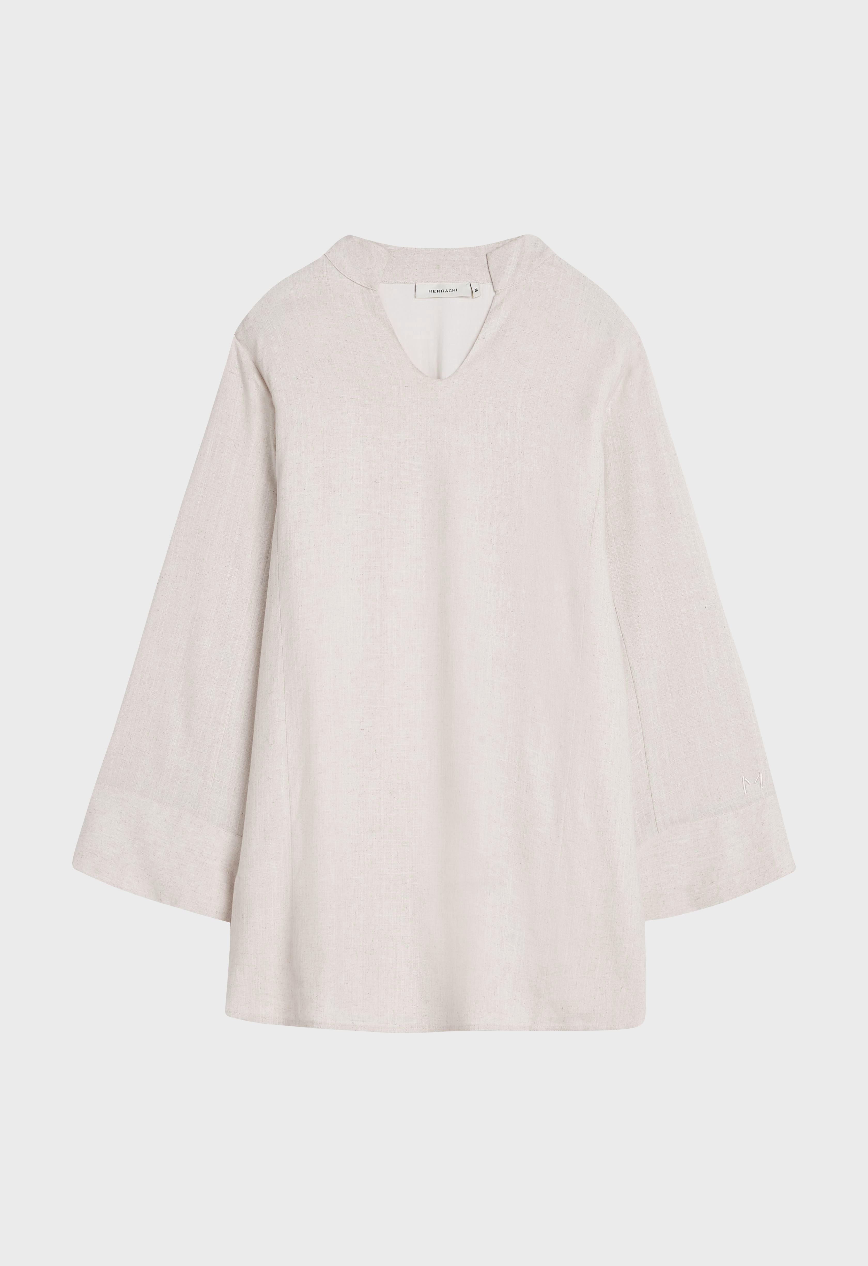 Linen Blouse | Beige Melange