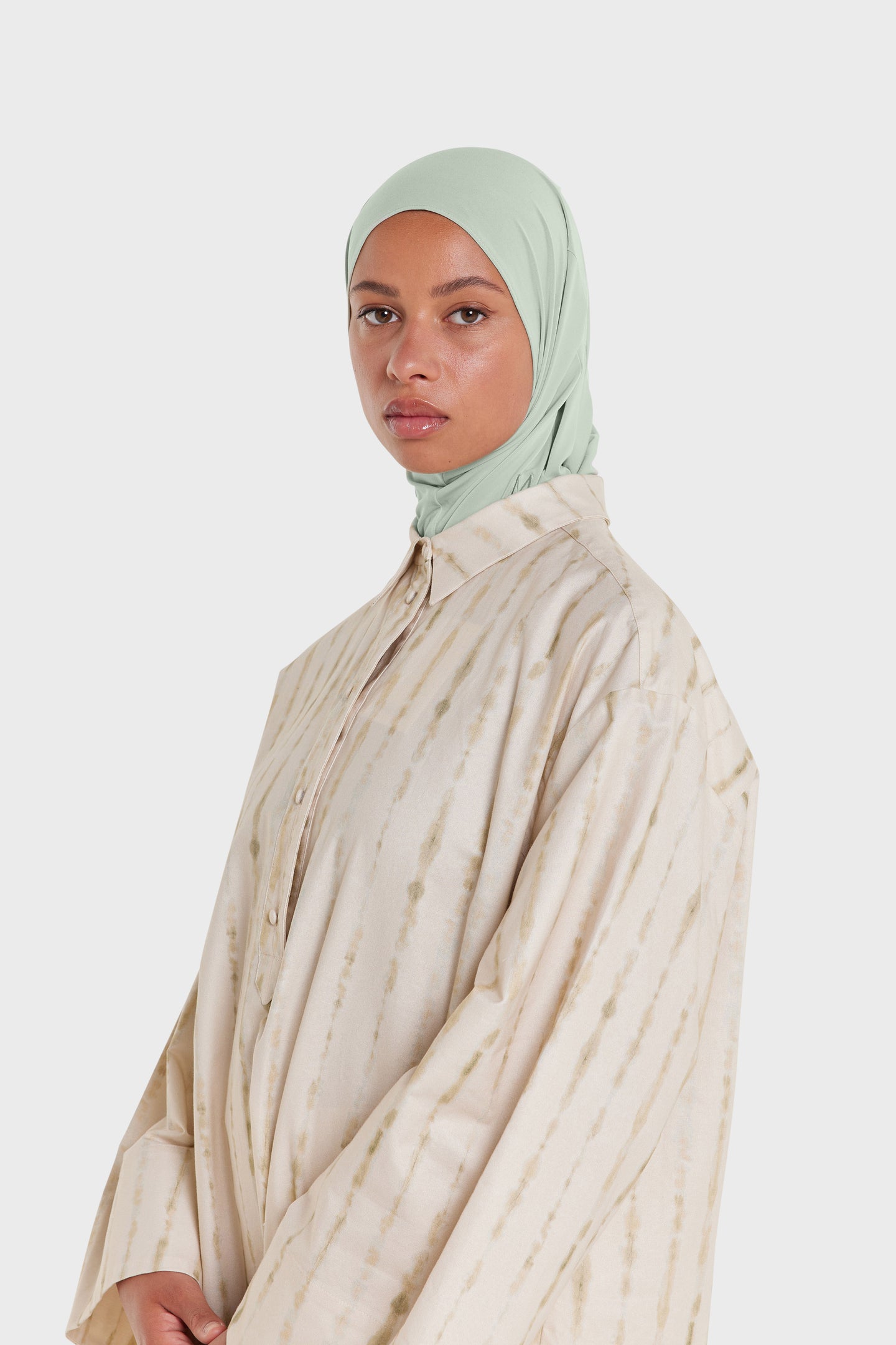 Premium Jersey Hijab | Misty Green