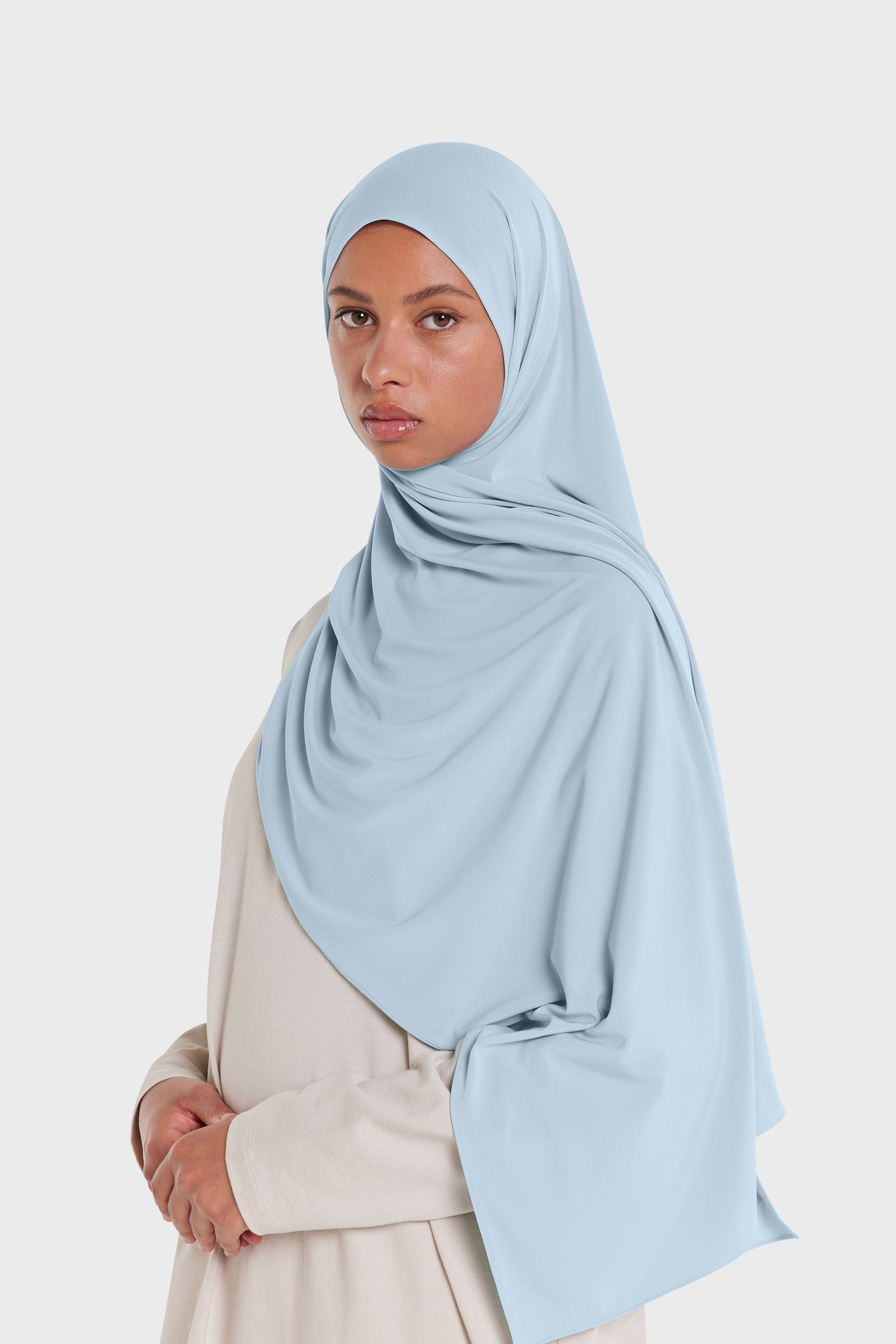 Premium Jersey Scarf | Misty Blue