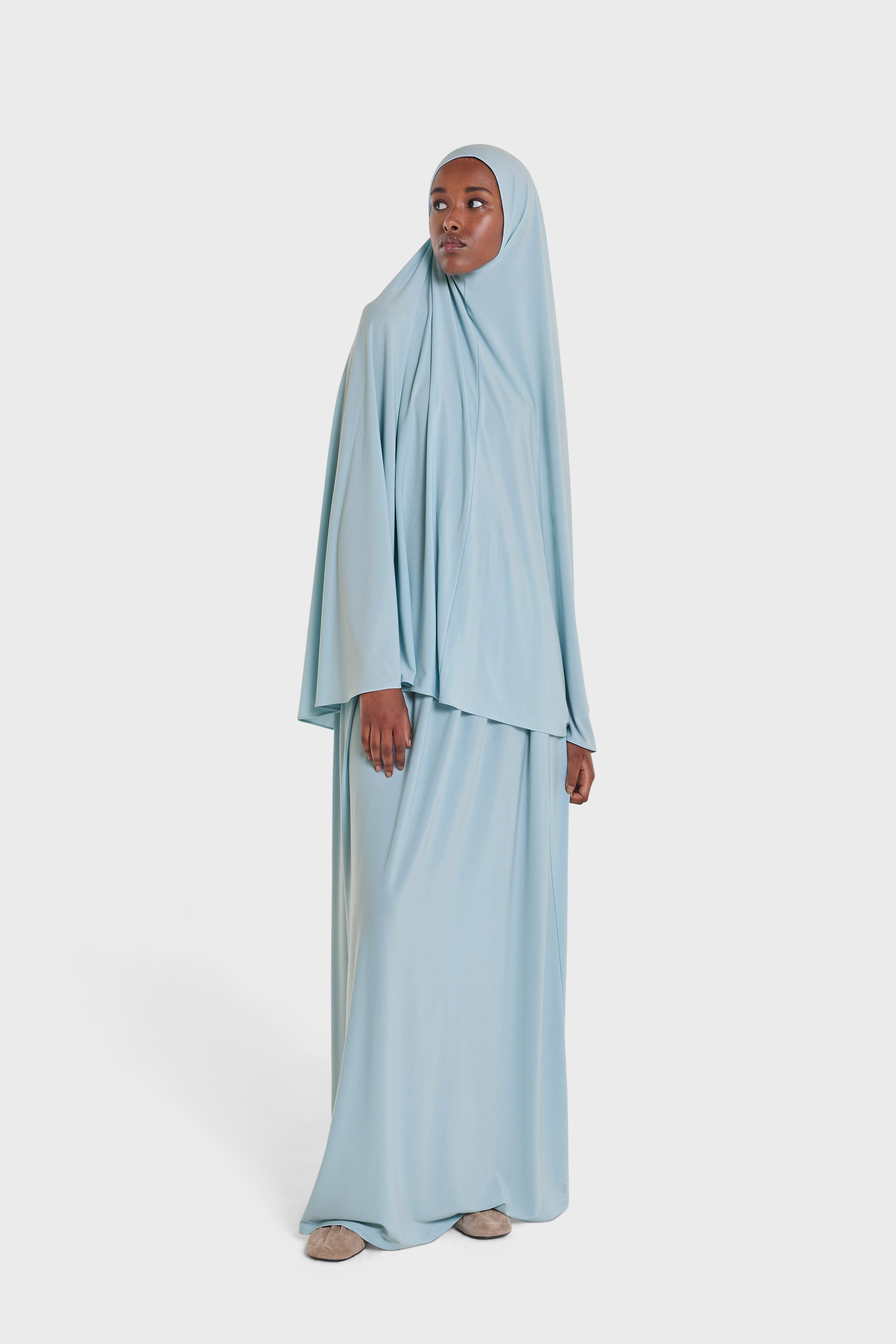 Premium Jersey Prayer Skirt | Misty Blue