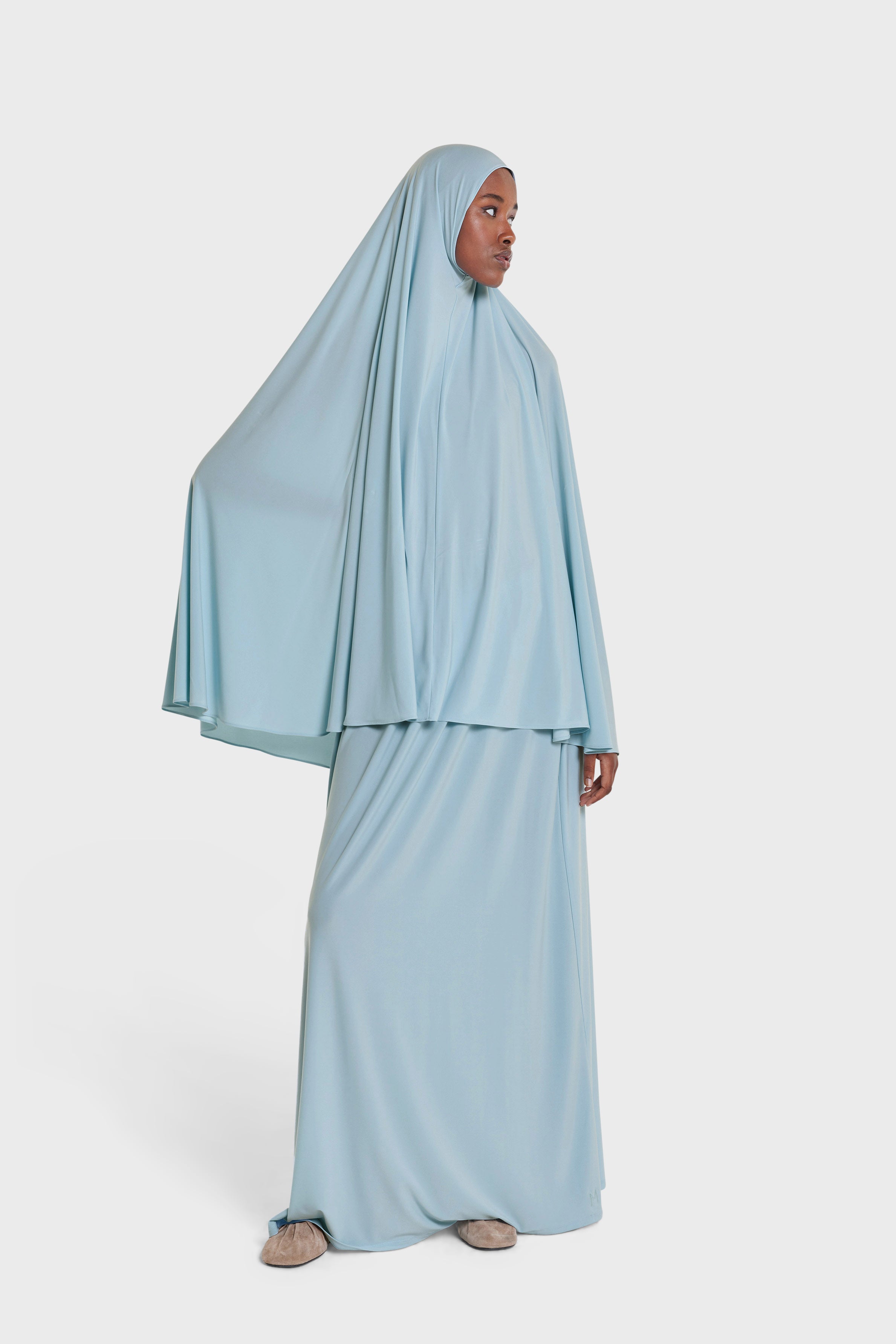 Premium Jersey Prayer Skirt | Misty Blue