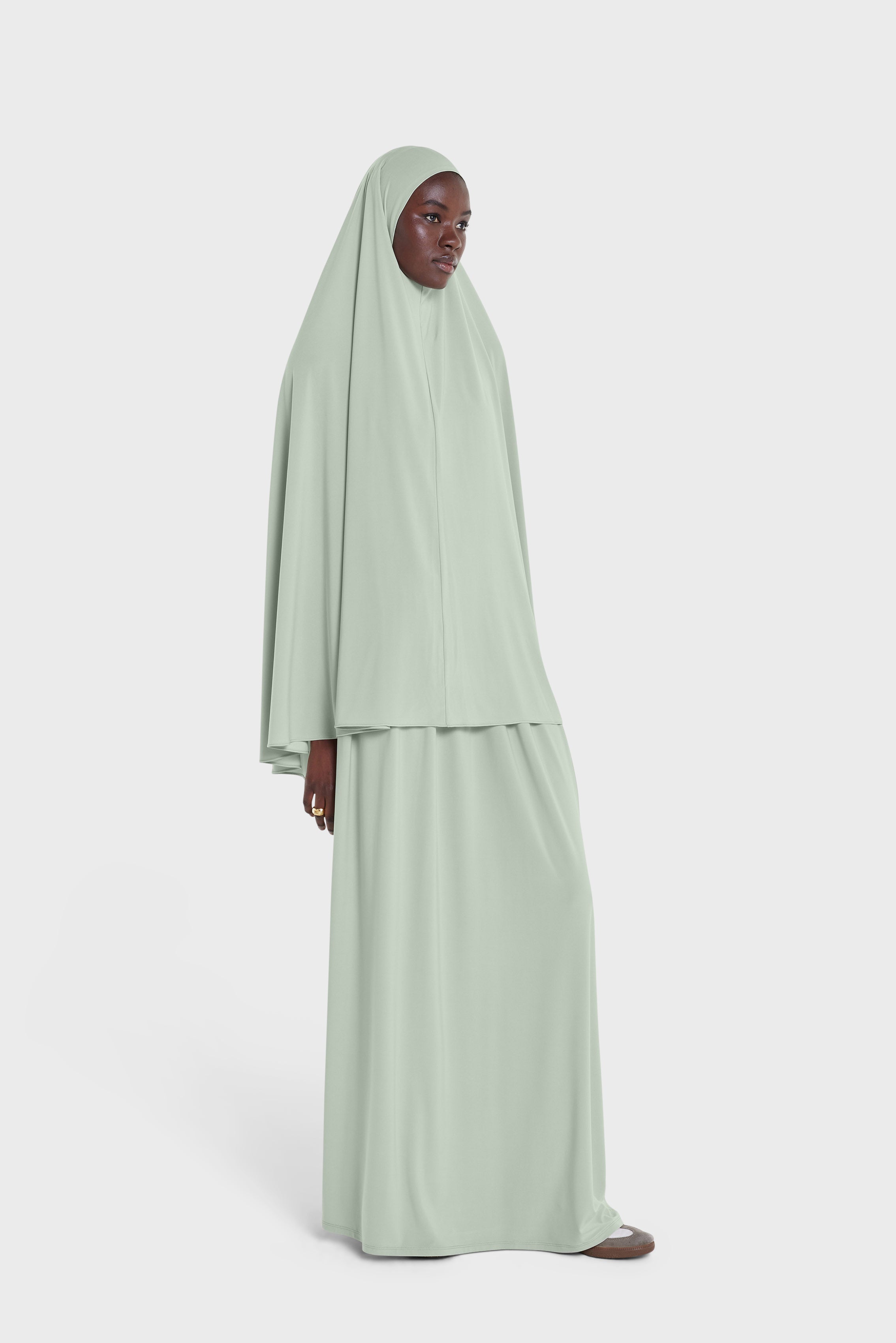 Premium Jersey Prayer Skirt | Misty Green