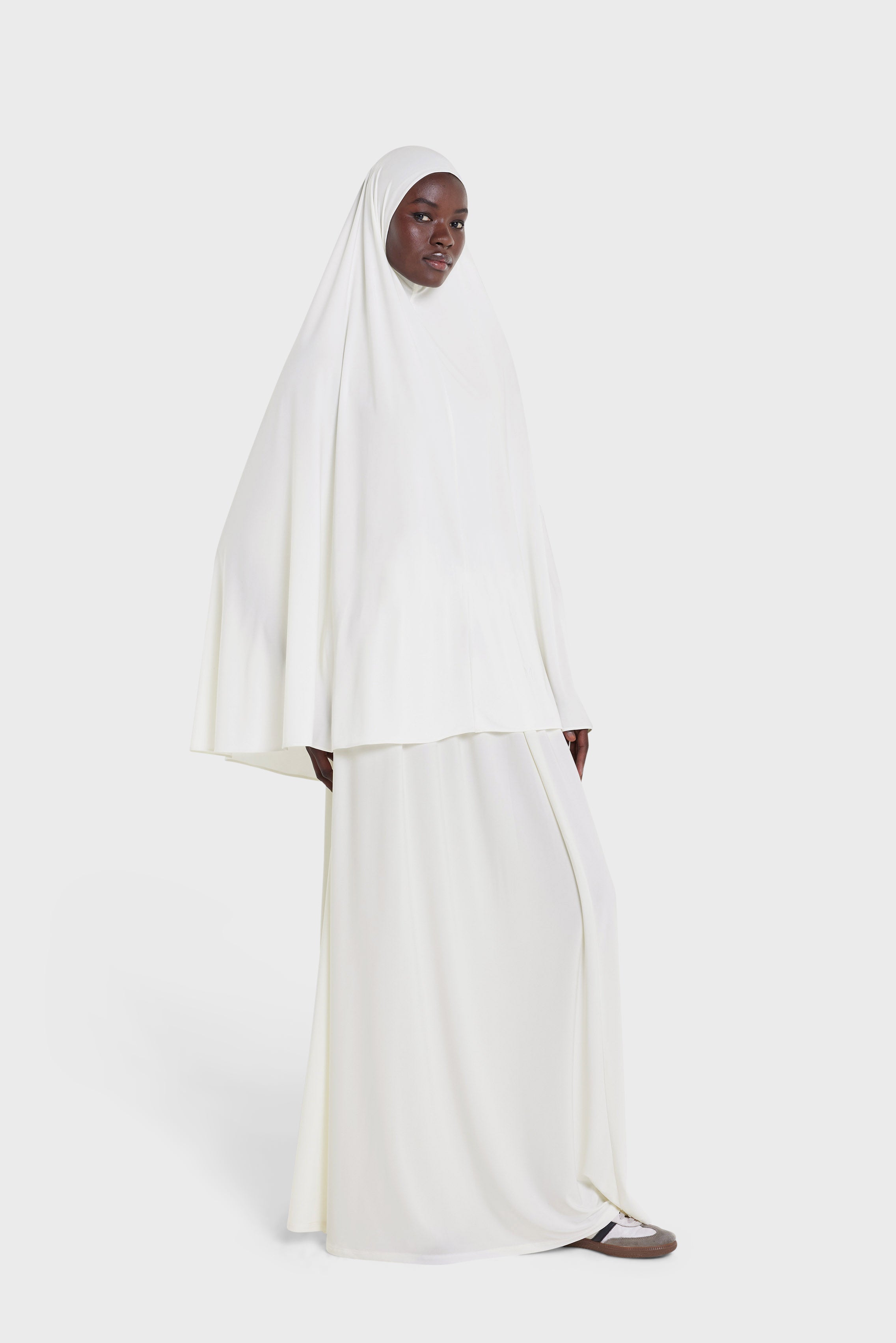 Premium Jersey Khimaar | White Cream