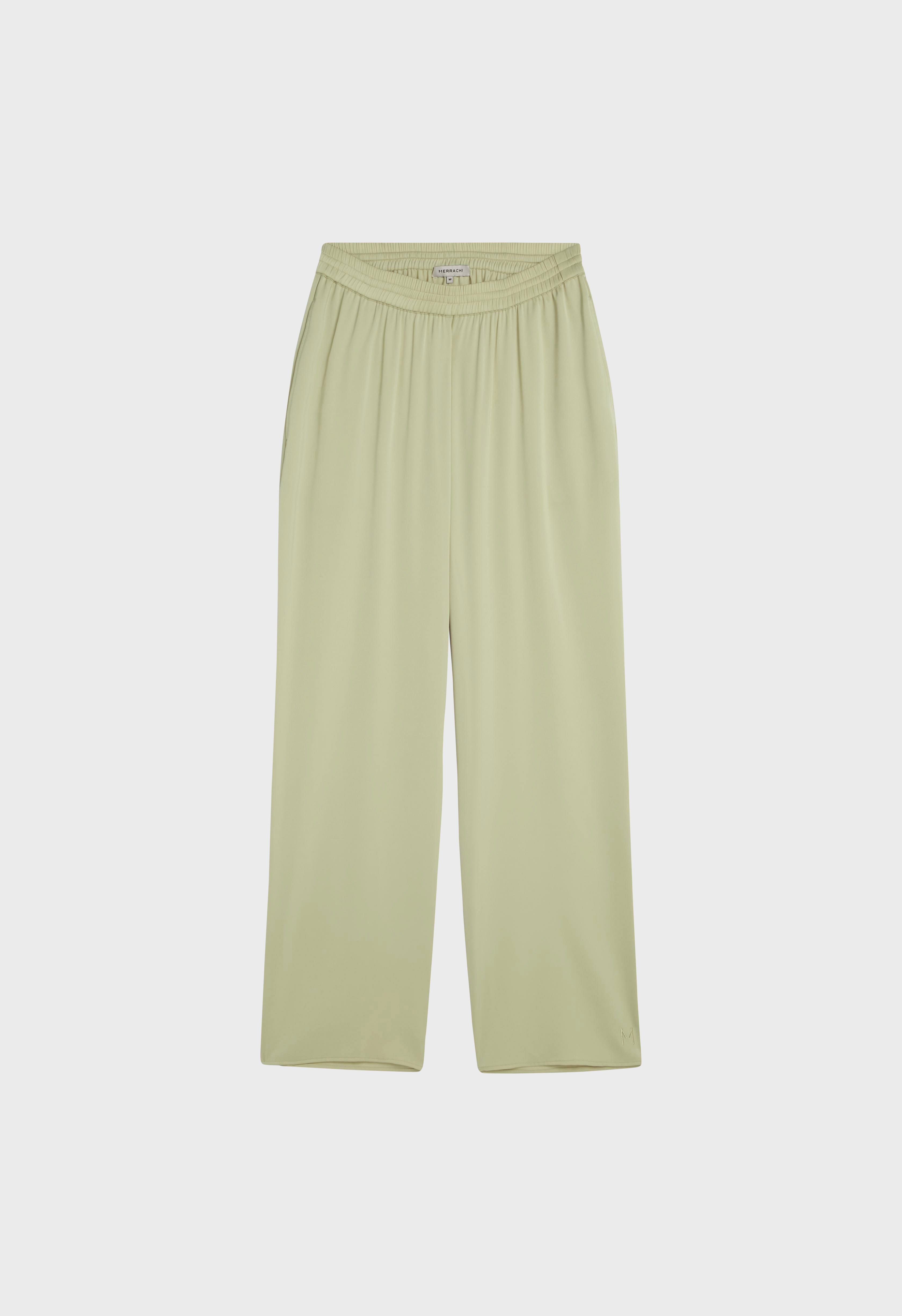 Satin Pants | Soft Khaki