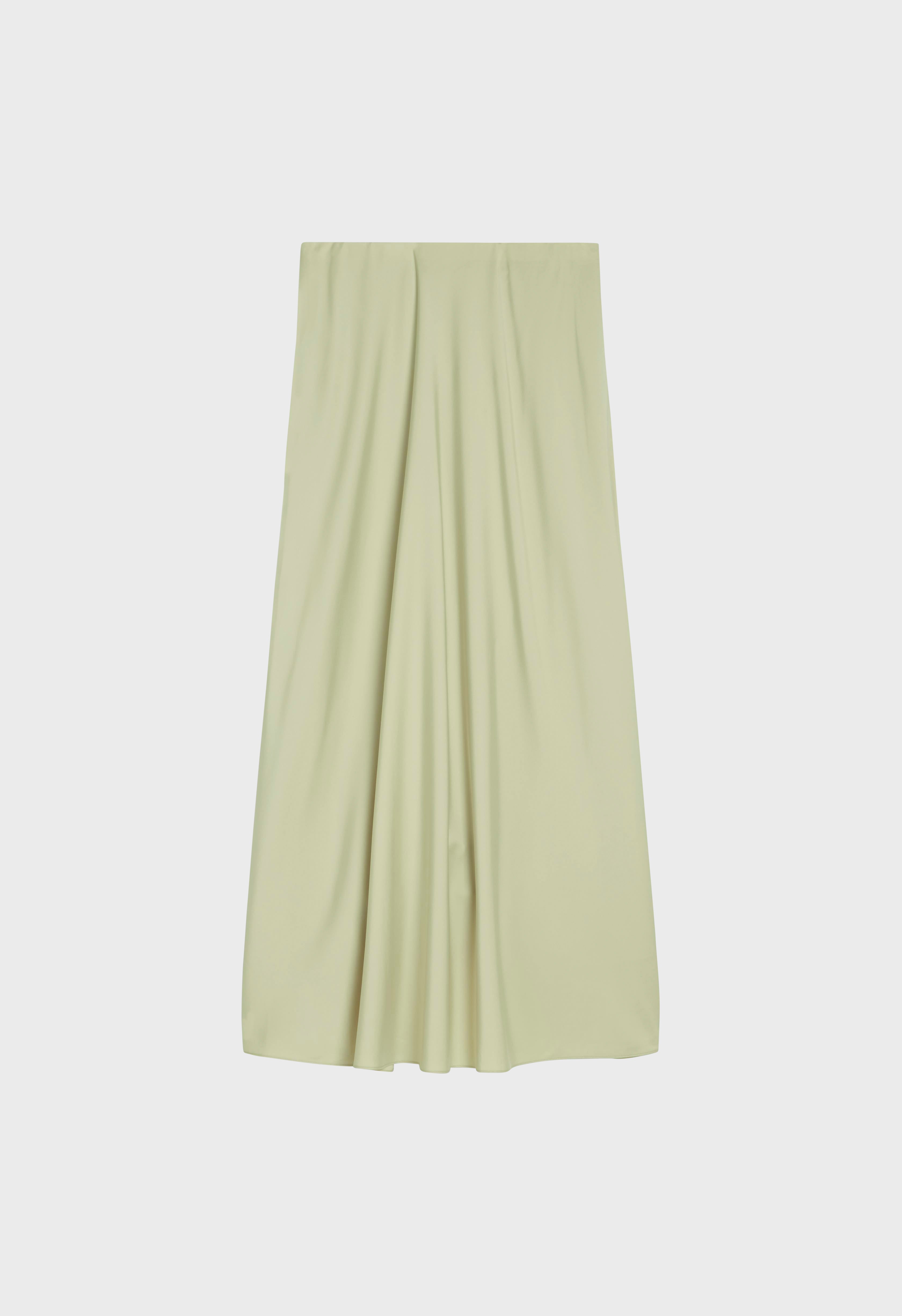 Satin Skirt | Soft Khaki