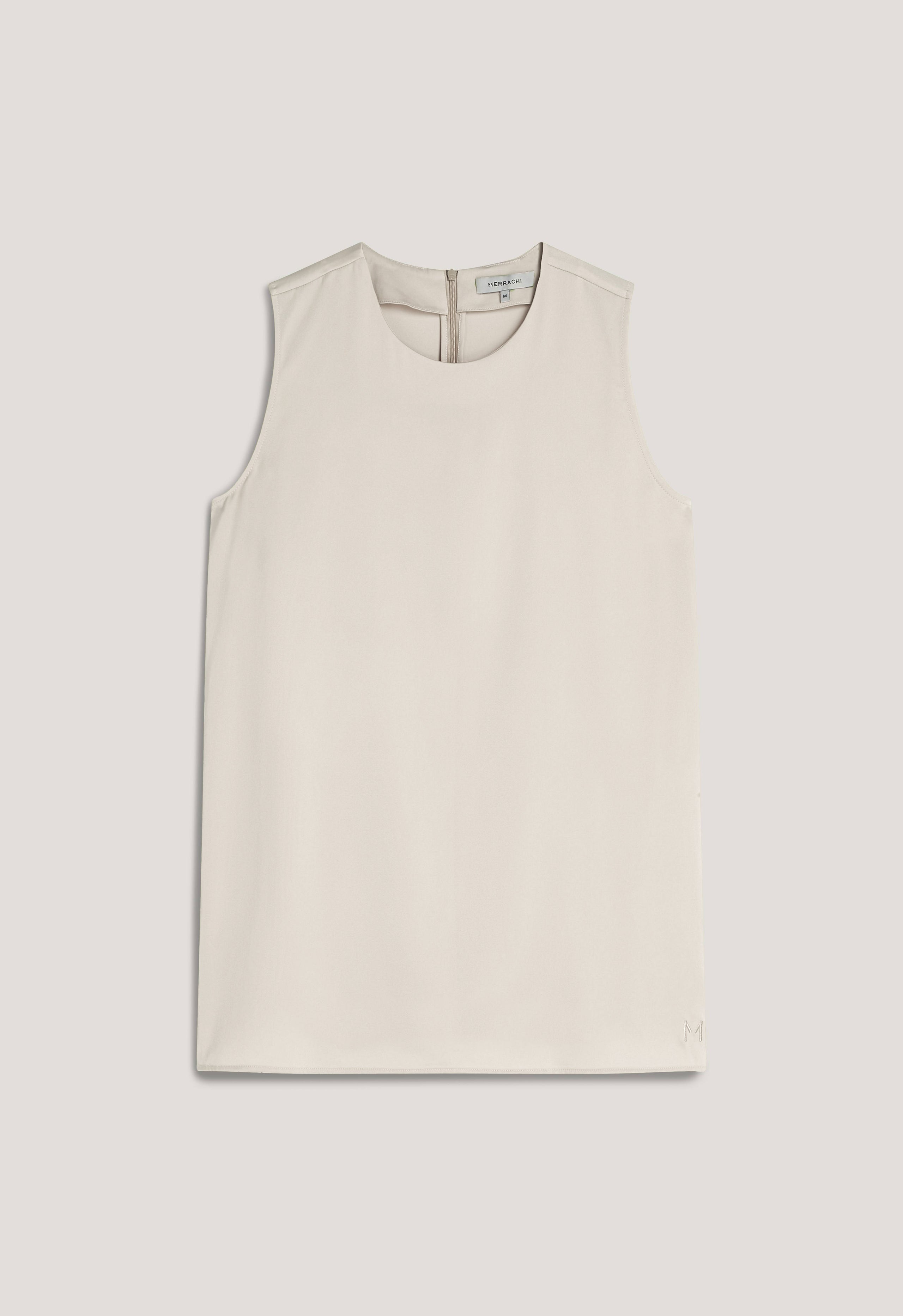 Satin Sleeveless Top | Sand