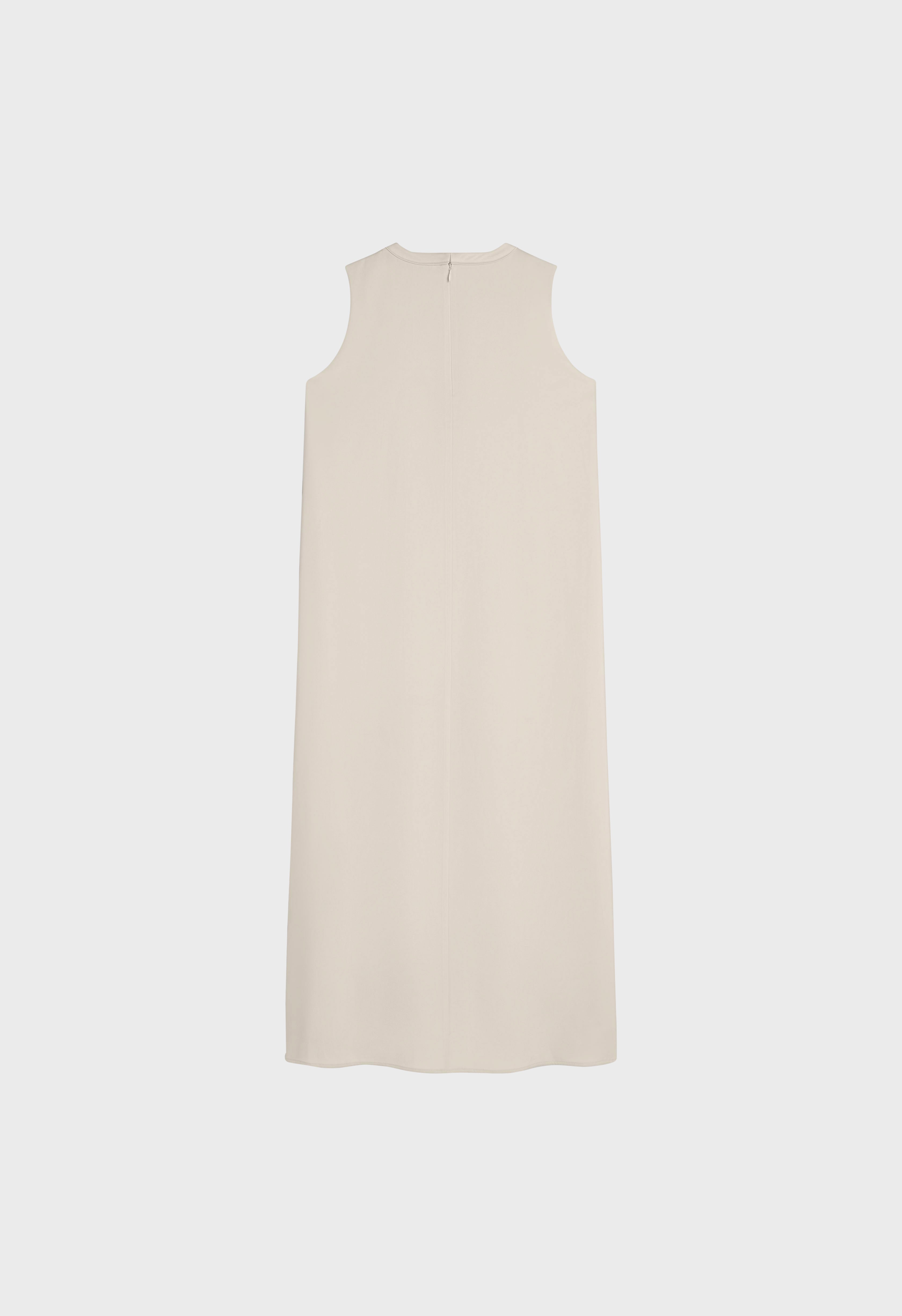 Sleeveless Satin Dress | Sand