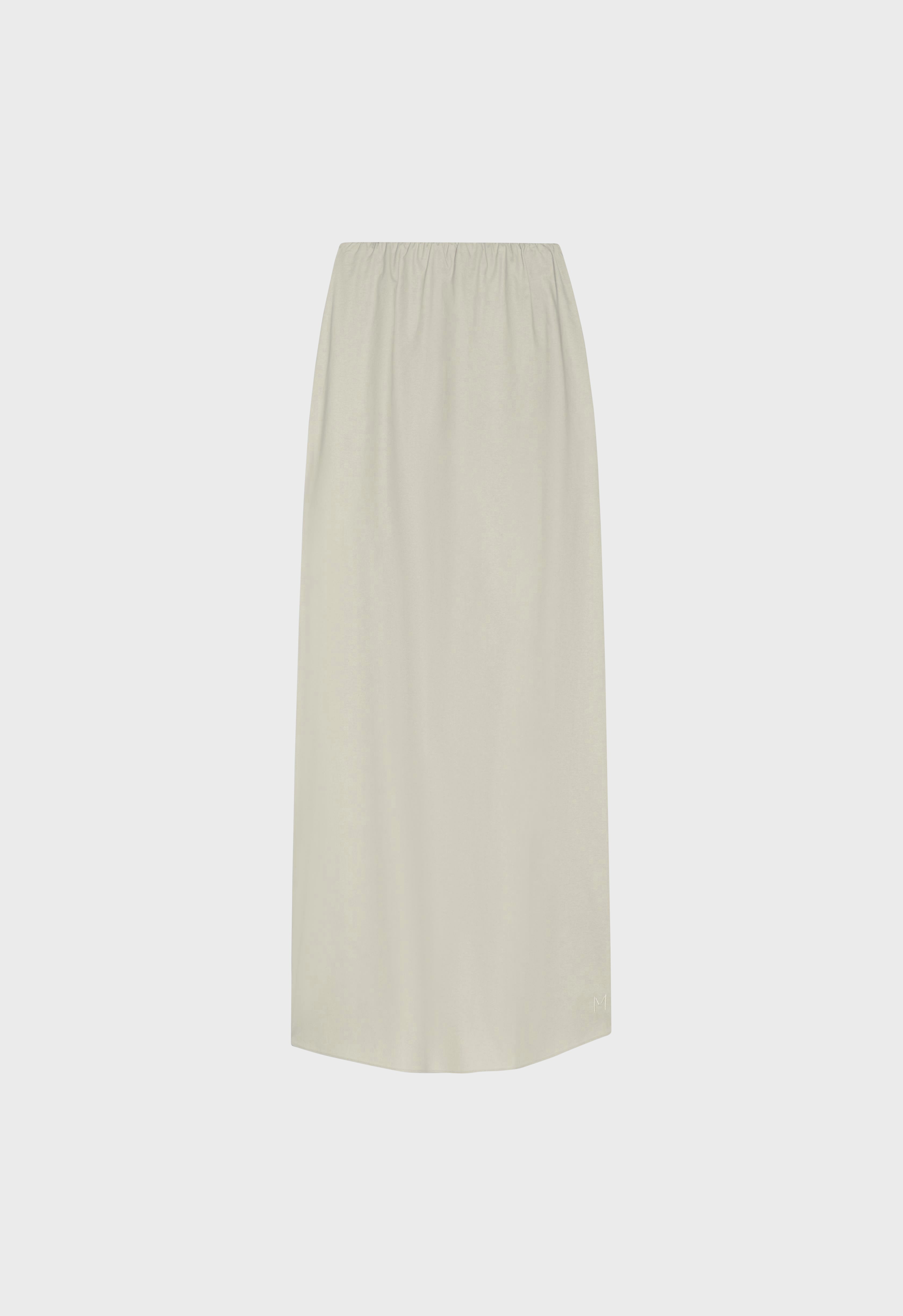 Woven Cotton Skirt | Light Moss