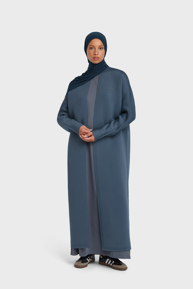 Neoprene Abaya | Dusty Indigo