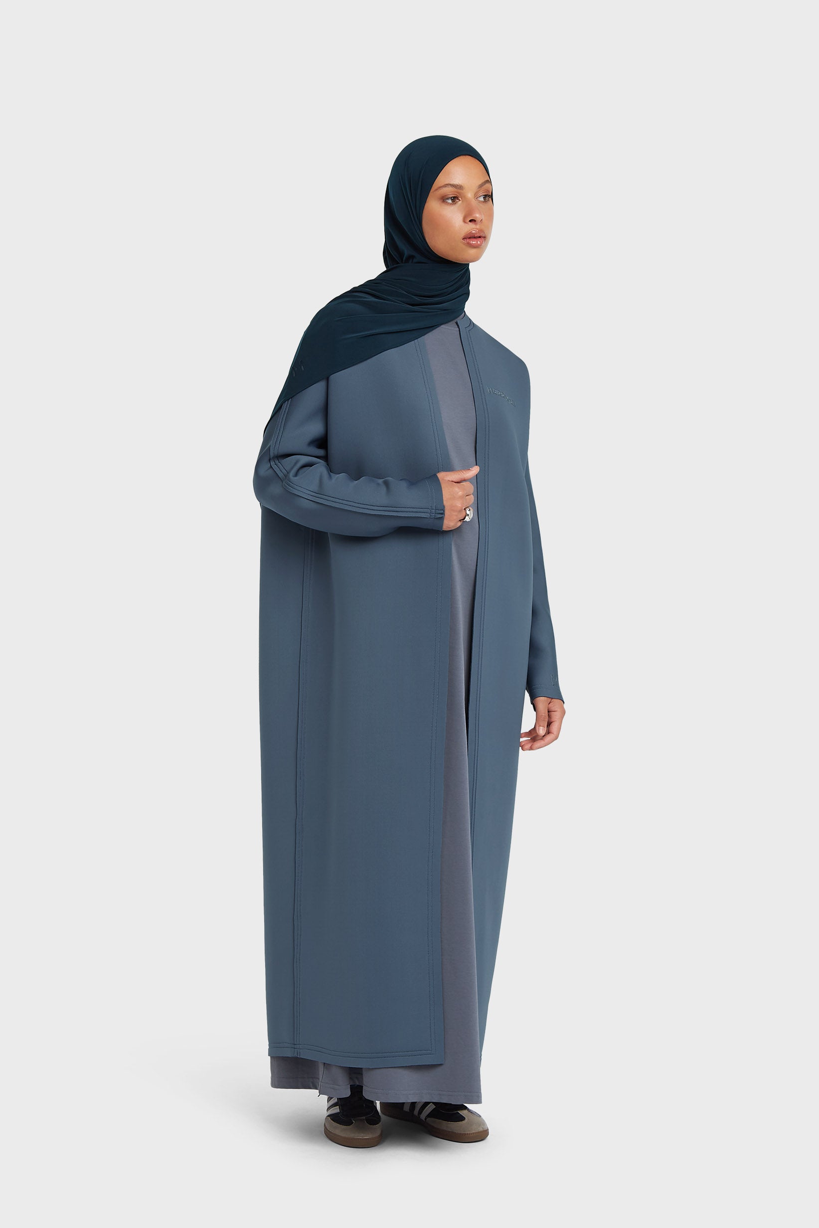 Neoprene Abaya | Dusty Indigo