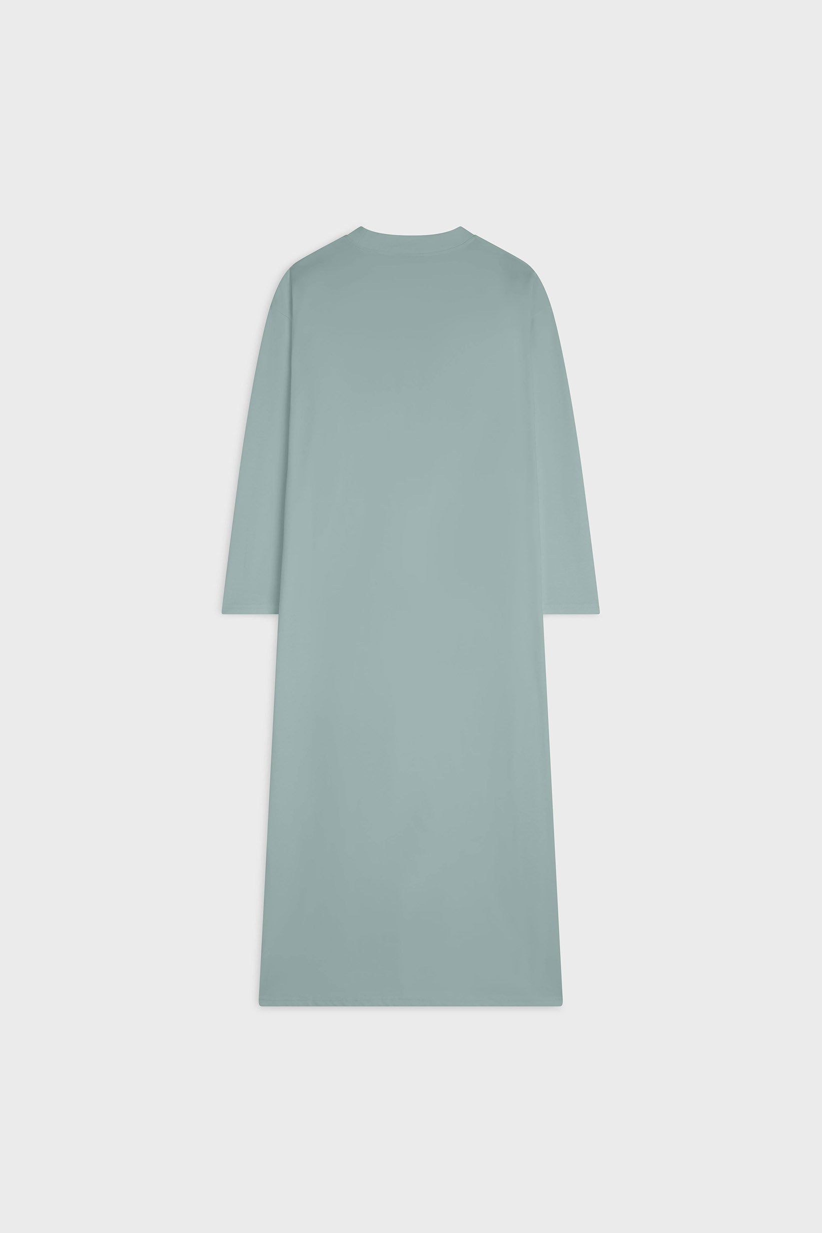 Oversized Cotton Tee Dress | Silver Blue