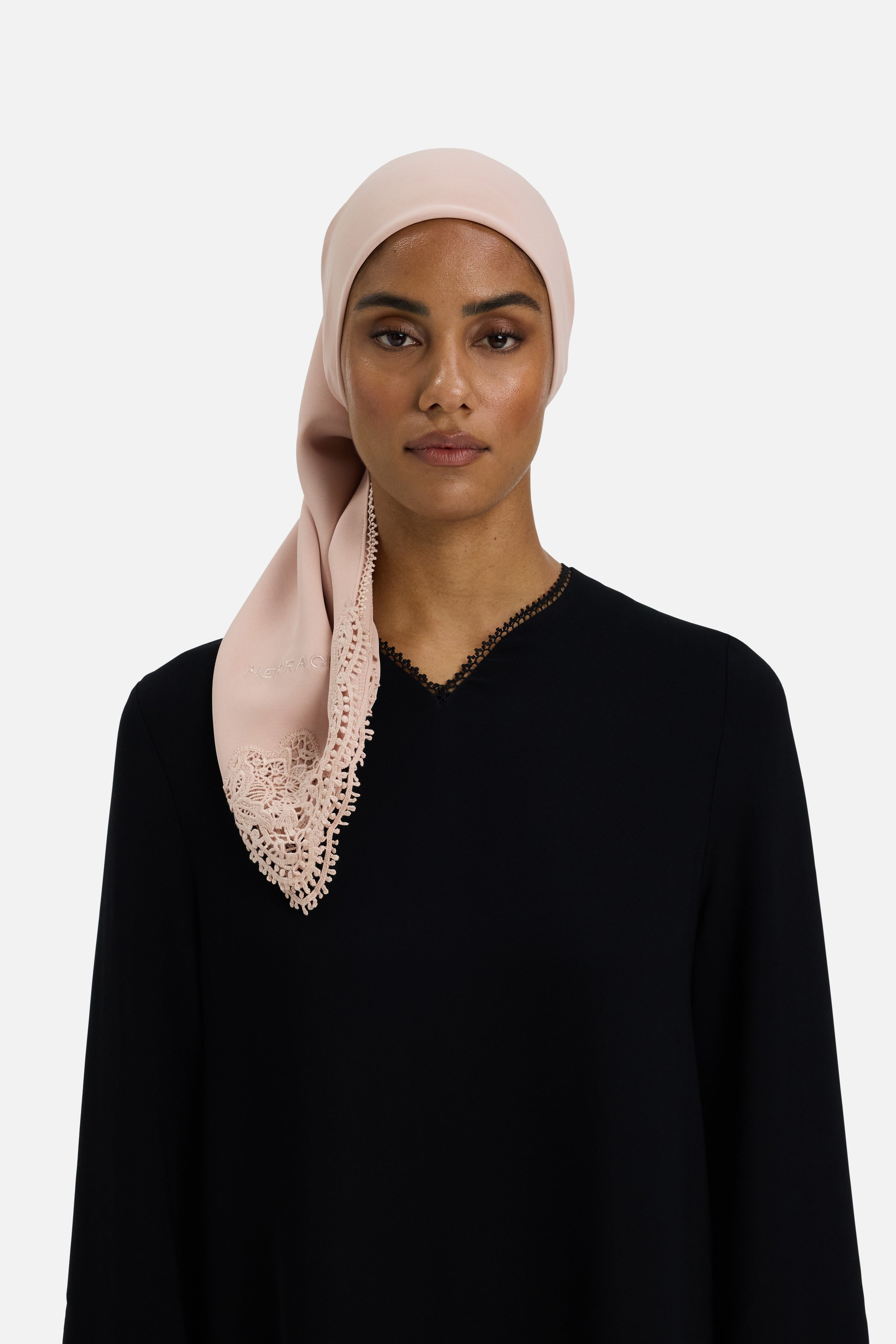 Picot Edge Bandana | Dark Rose