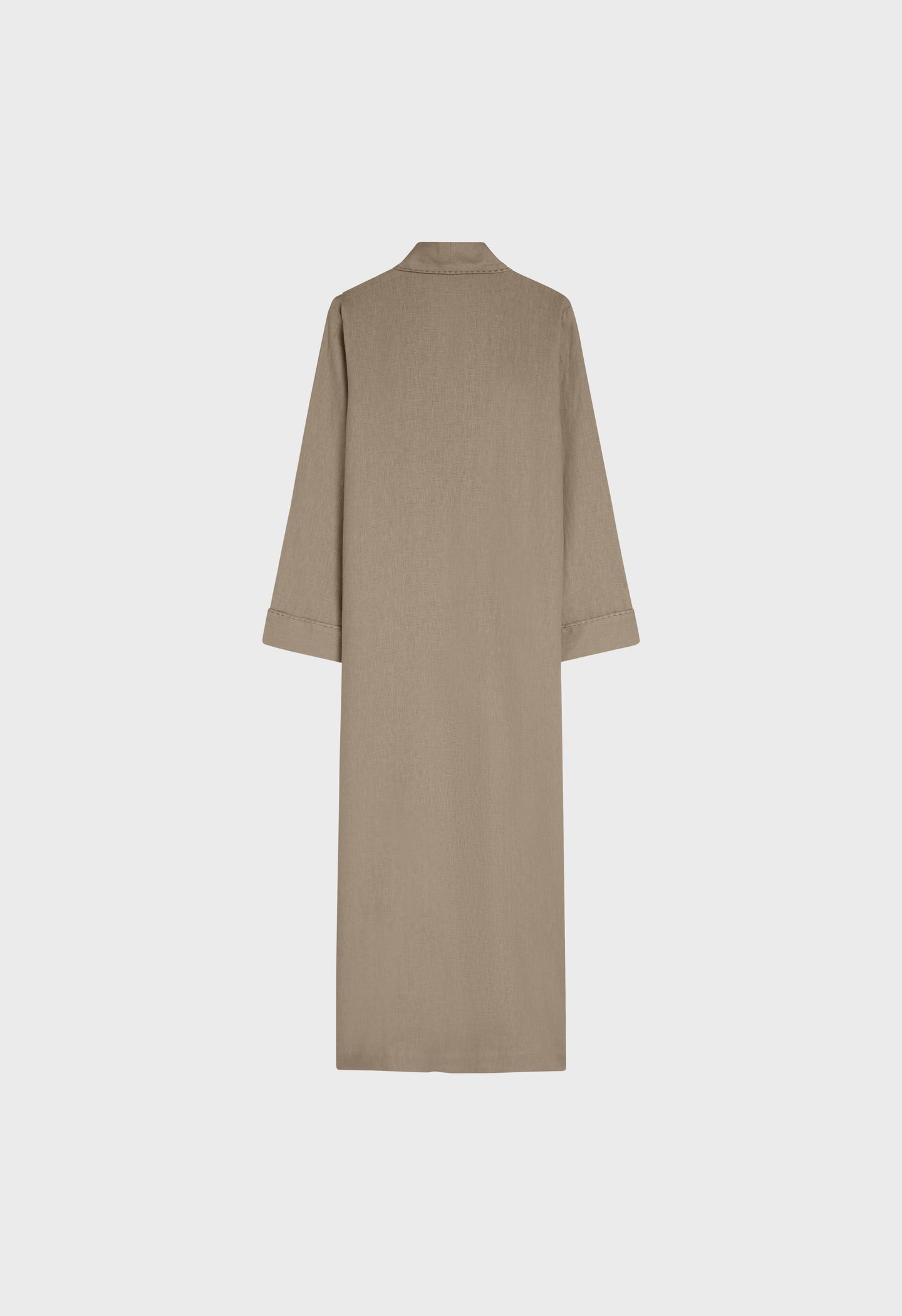 Plain Linen Abaya | Light Khaki