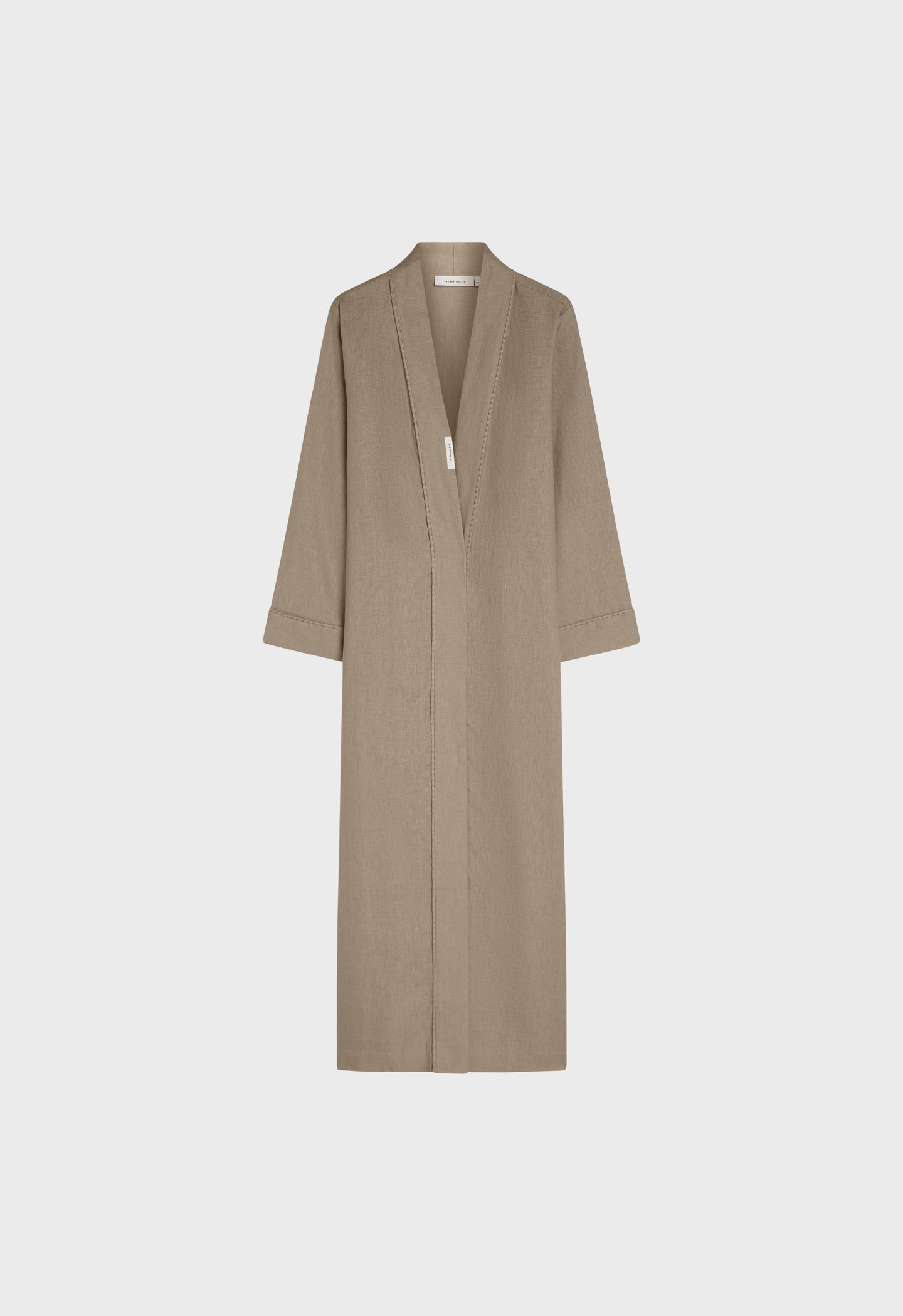 Plain Linen Abaya | Light Khaki