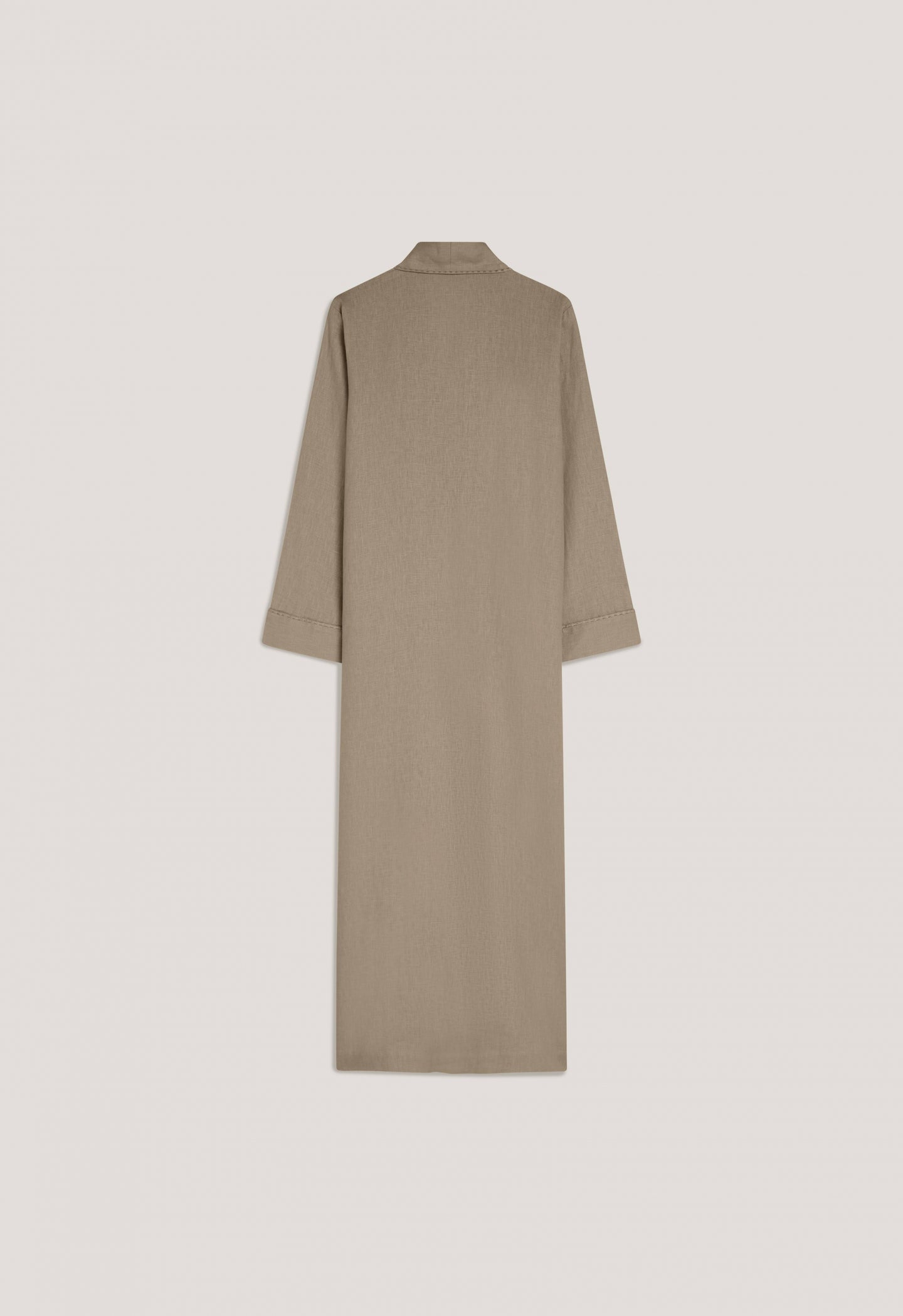 Plain Linen Abaya | Light Khaki