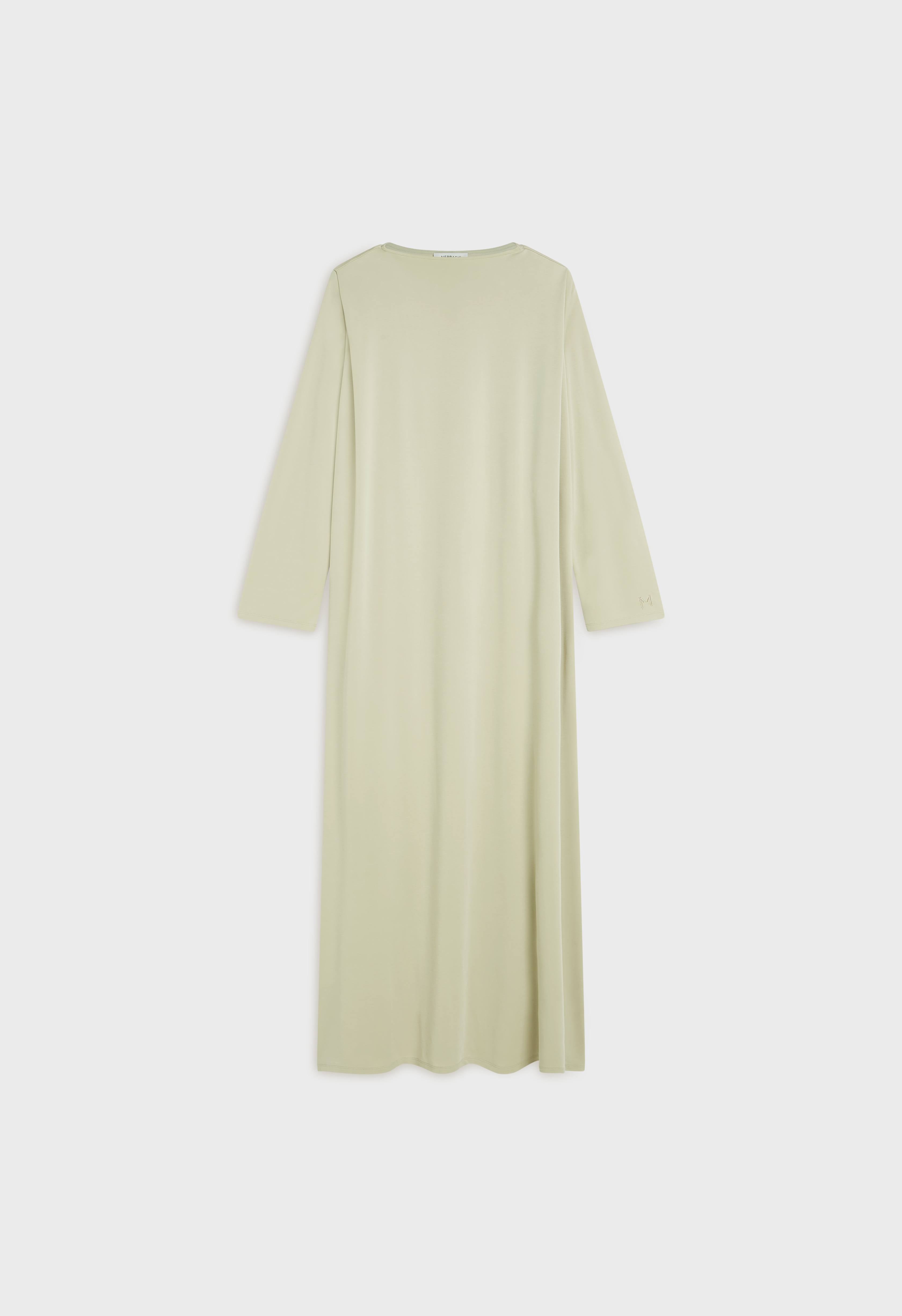 Pleated Shoulder Dress | Light Storm