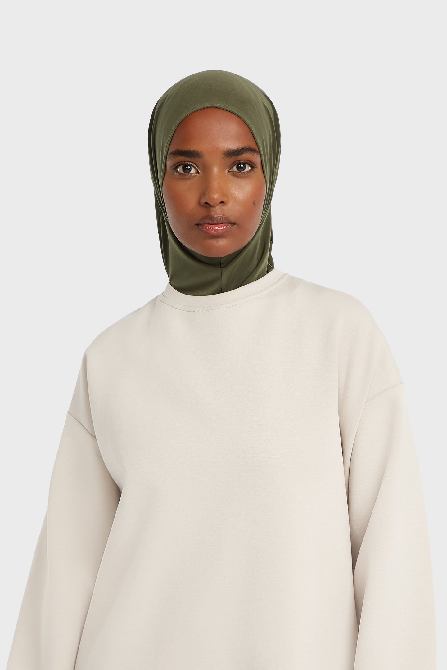 Premium Jersey Hijab | Dusty Olive