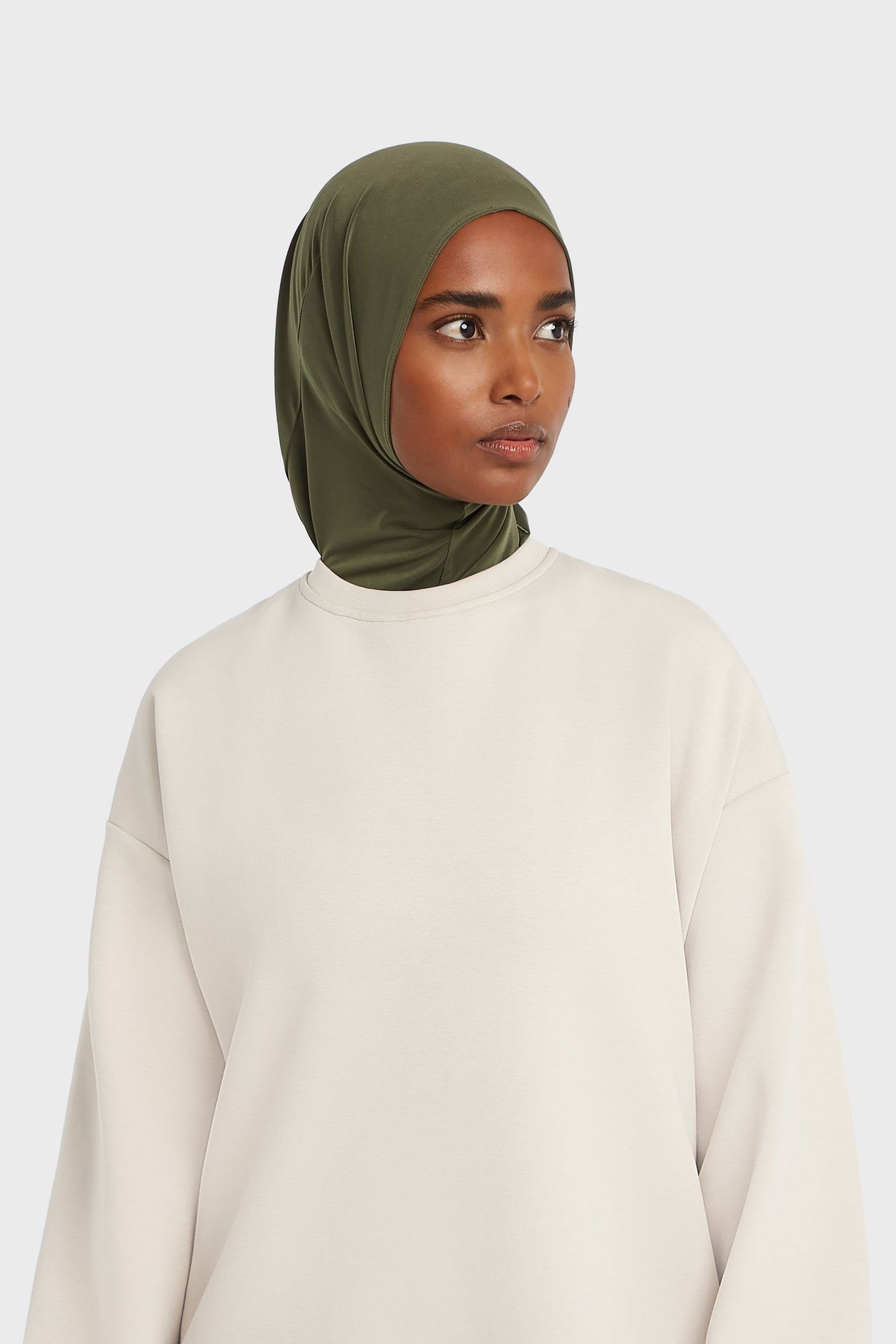 Premium Jersey Hijab | Dusty Olive