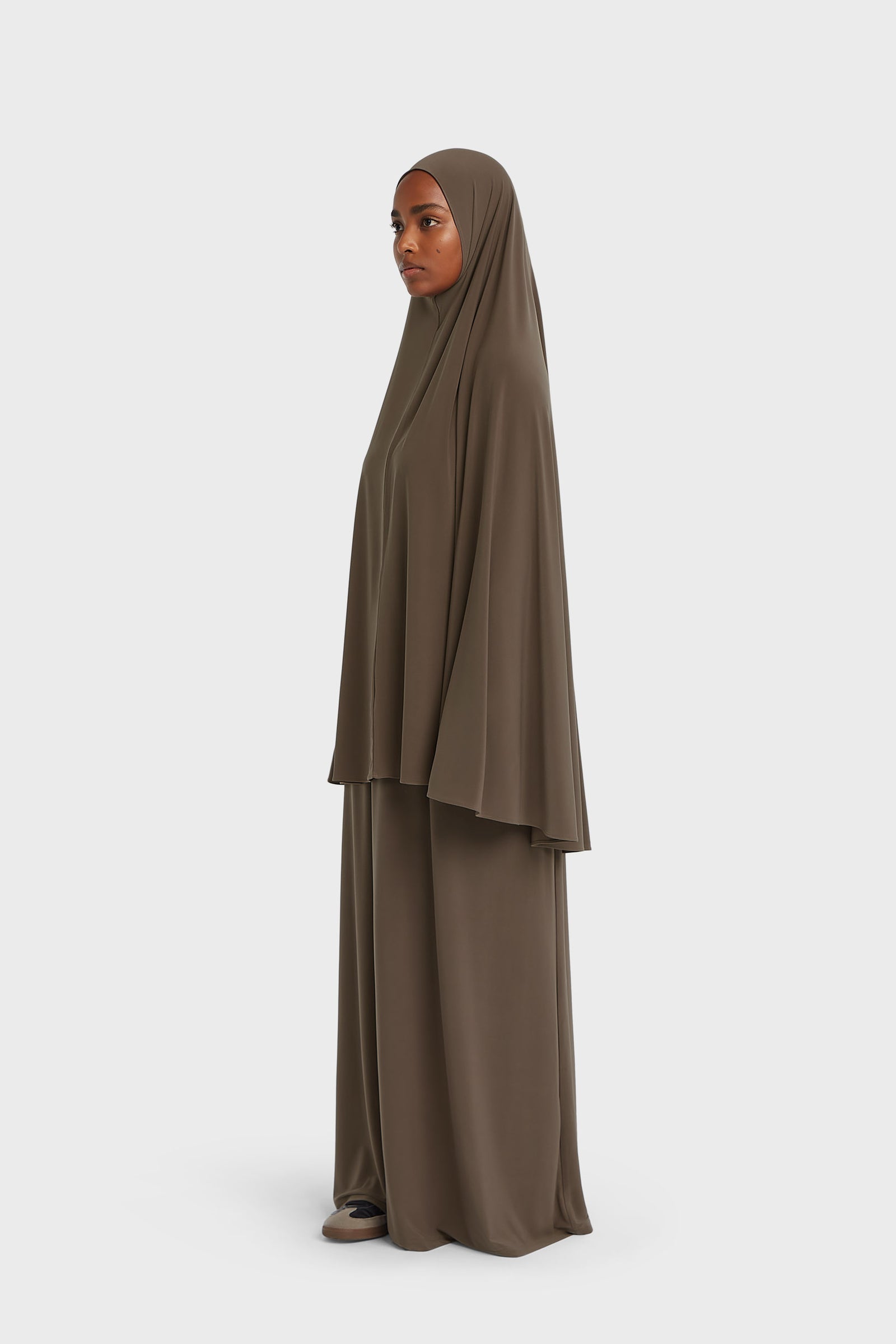 Premium Jersey Khimaar | Ash Brown