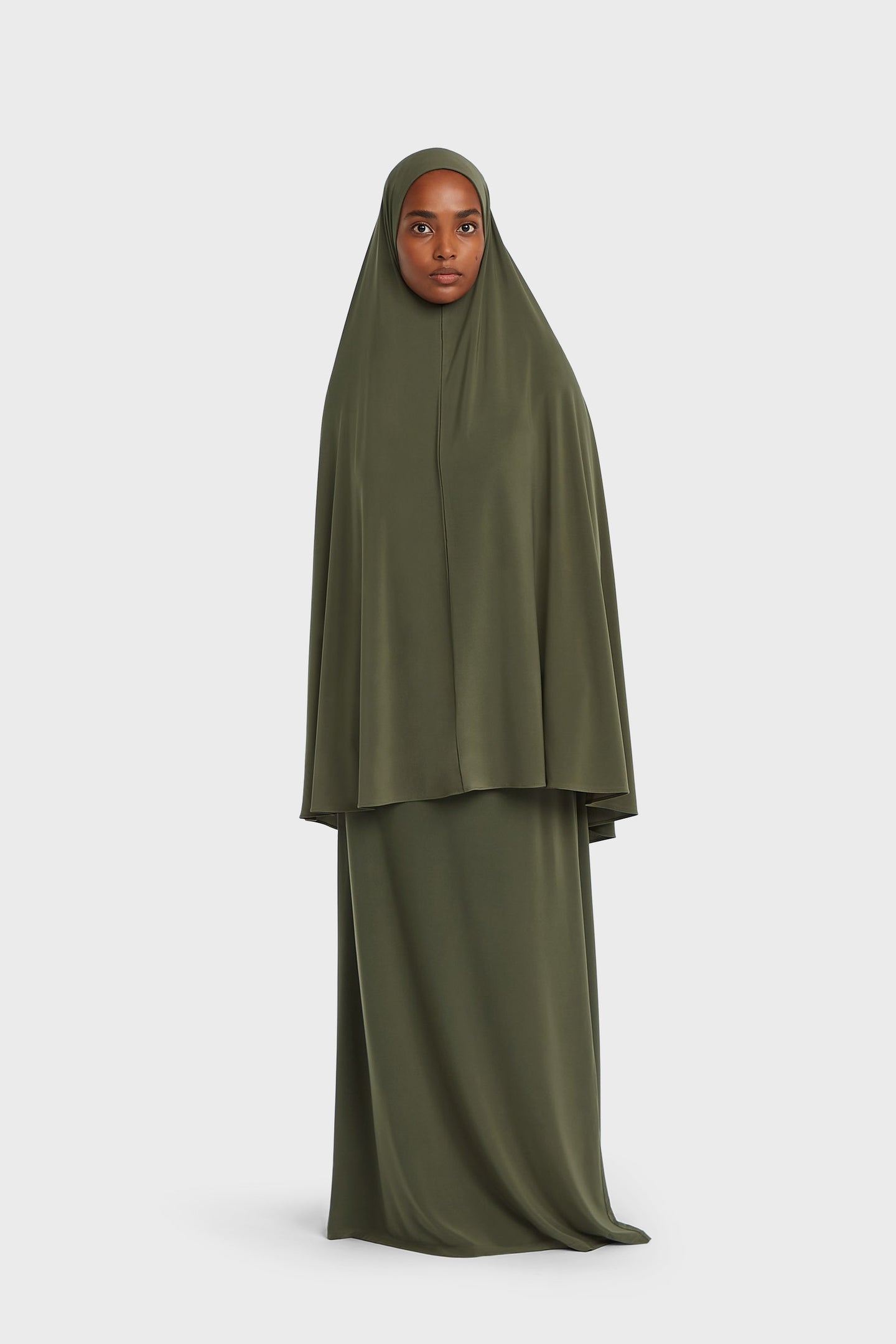 Premium Jersey Khimaar | Dusty Olive