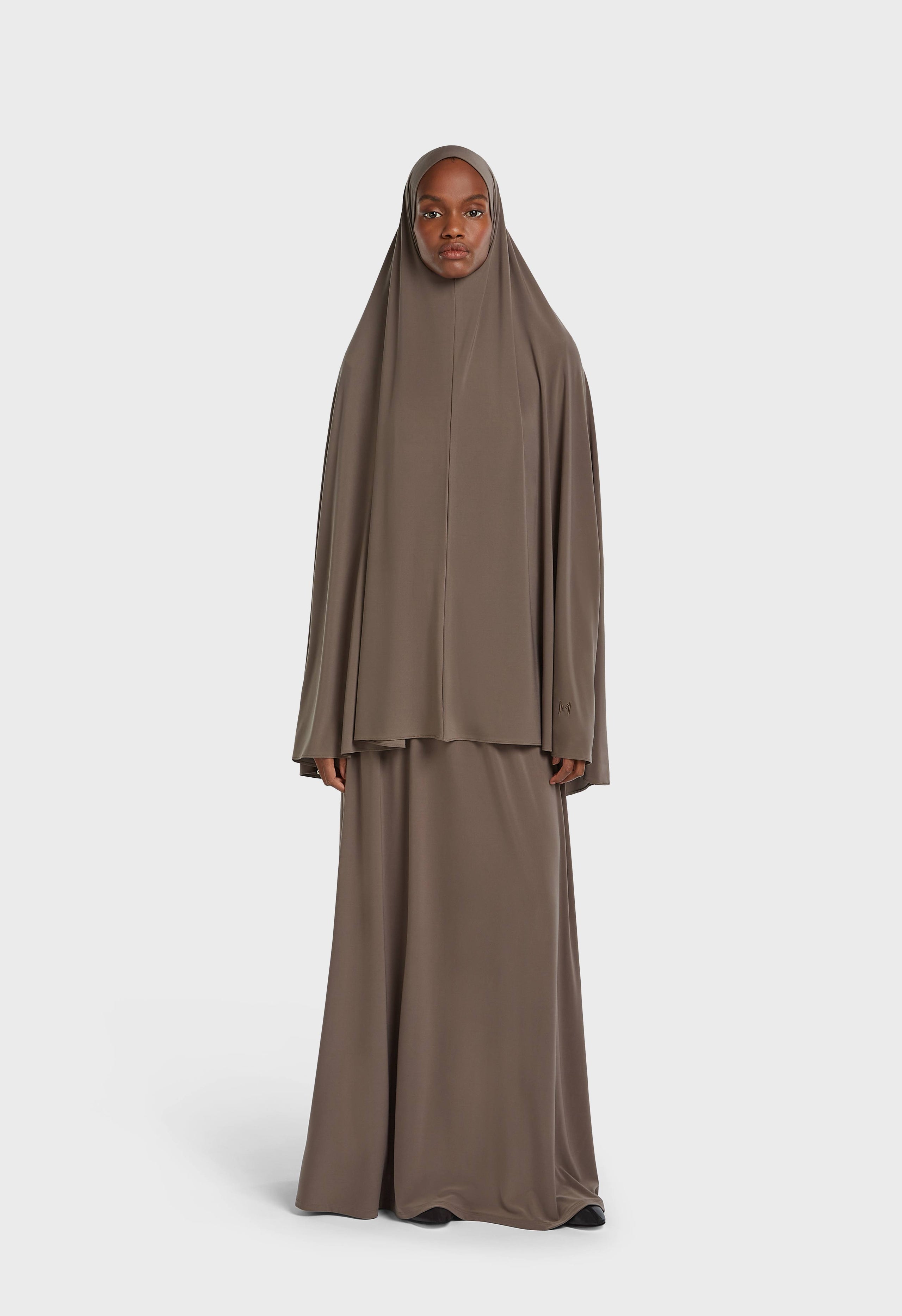 Premium Jersey Prayer Skirt | Ash Brown