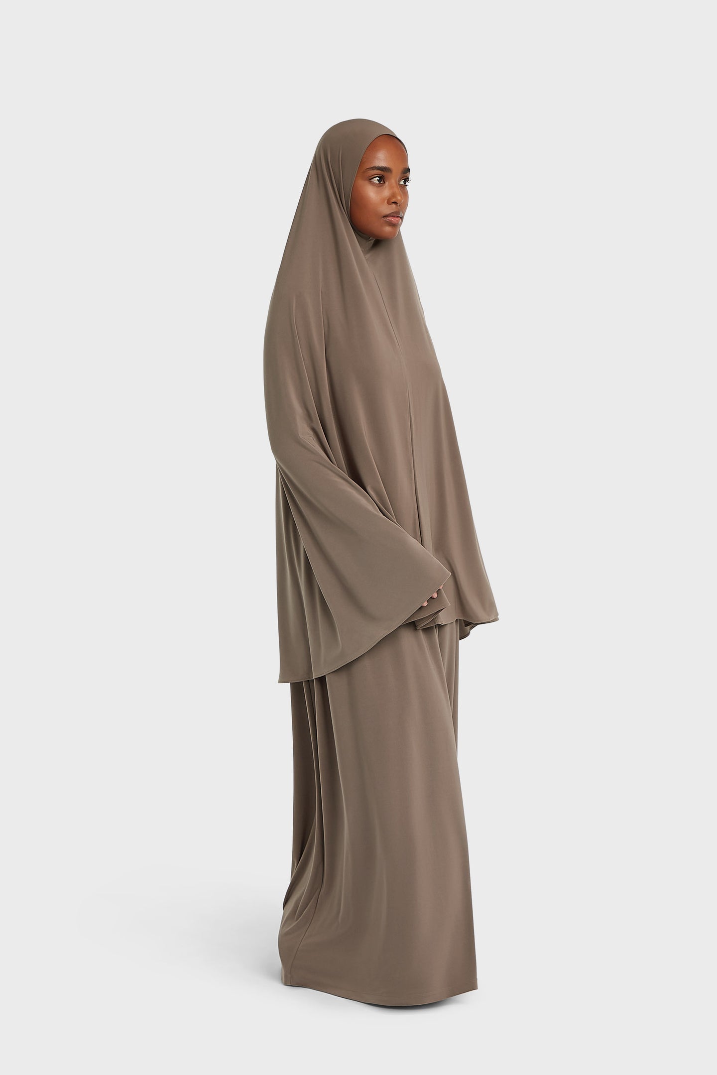 Premium Jersey Prayer Skirt | Ash Brown