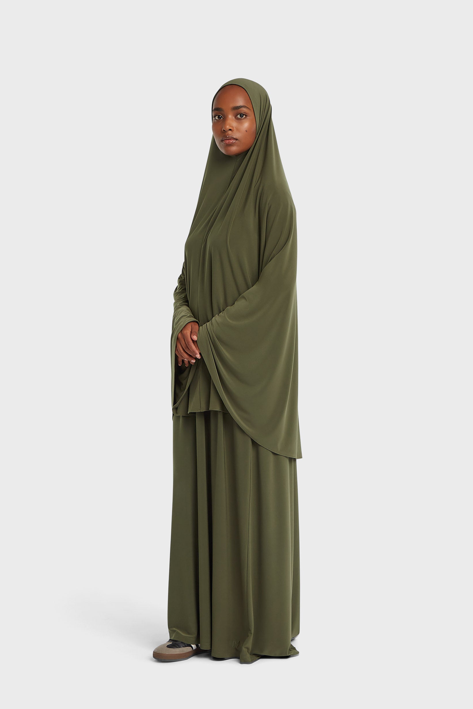 Premium Jersey Prayer Skirt | Dusty Olive