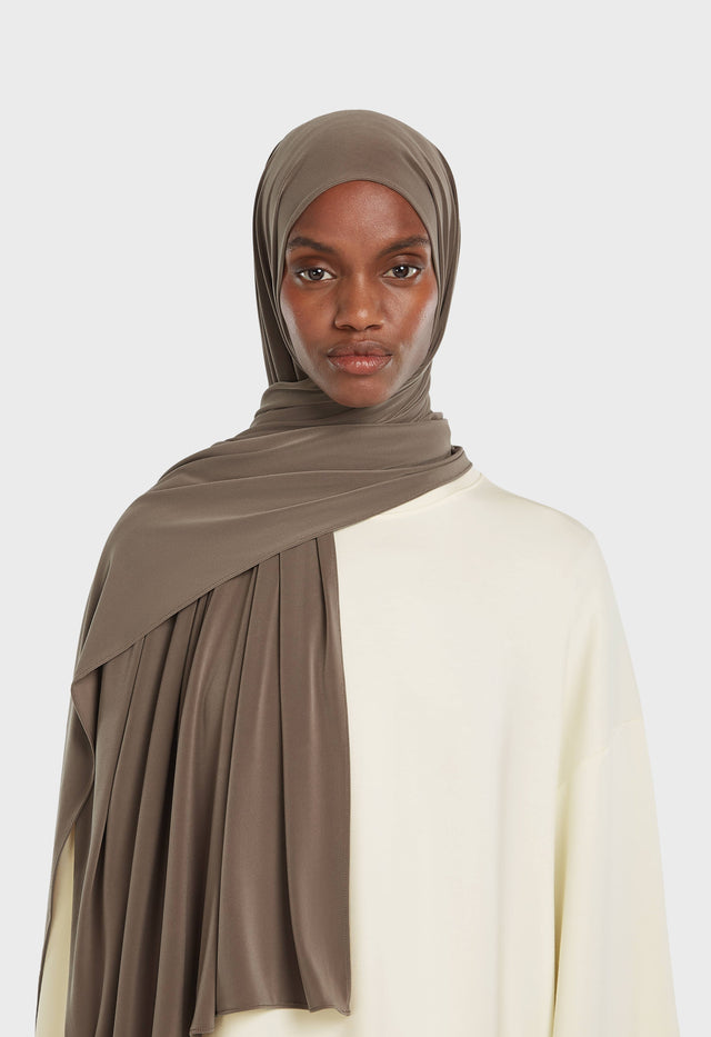 Premium Jersey Scarf | Ash Brown