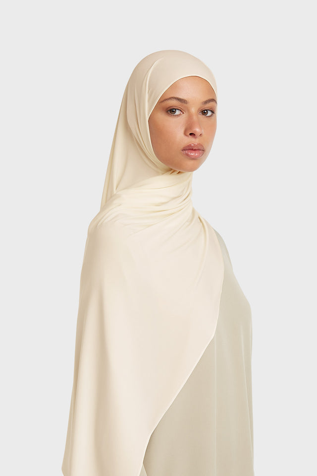 Premium Jersey Scarf | Cream White