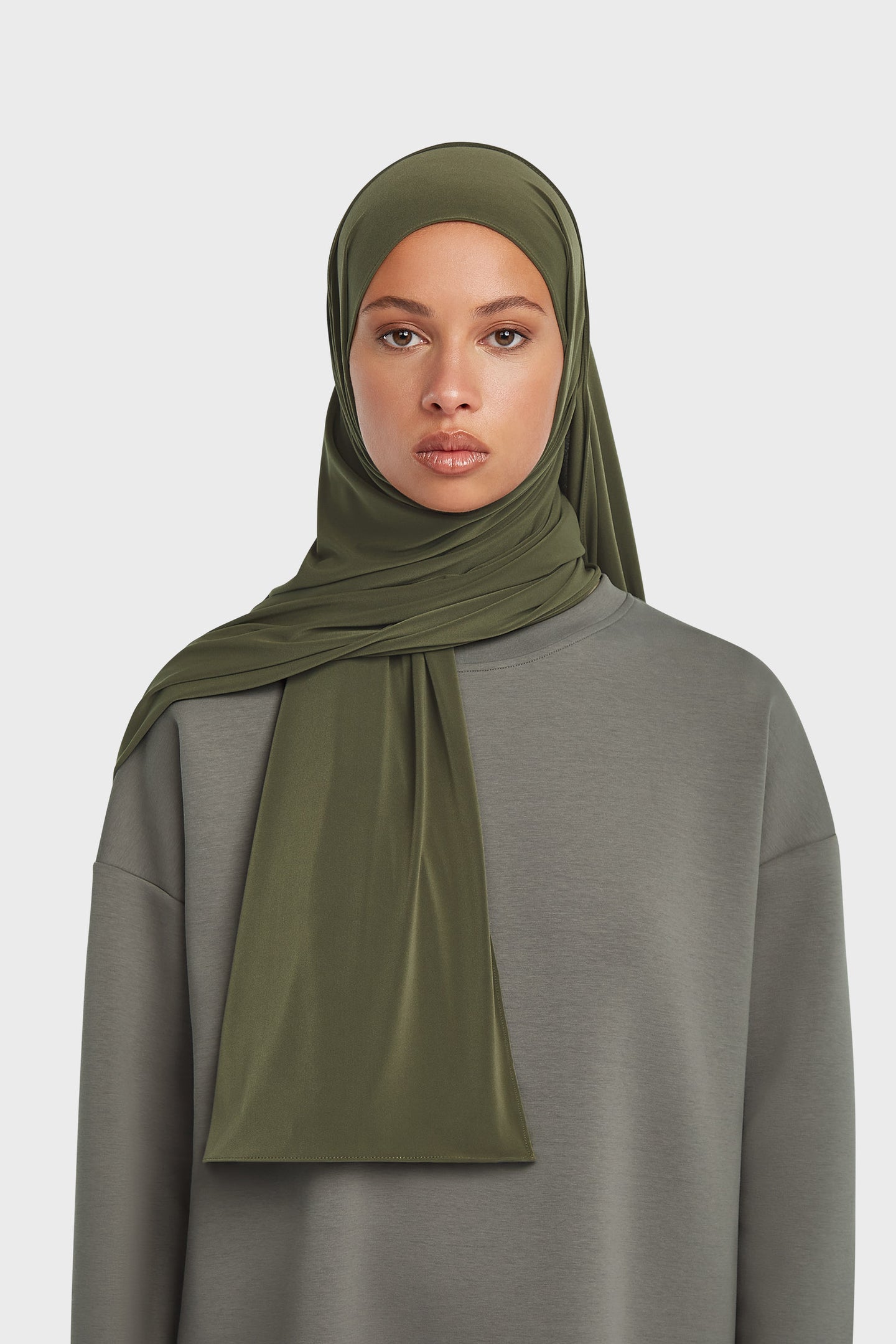 Premium Jersey Scarf | Dusty Olive