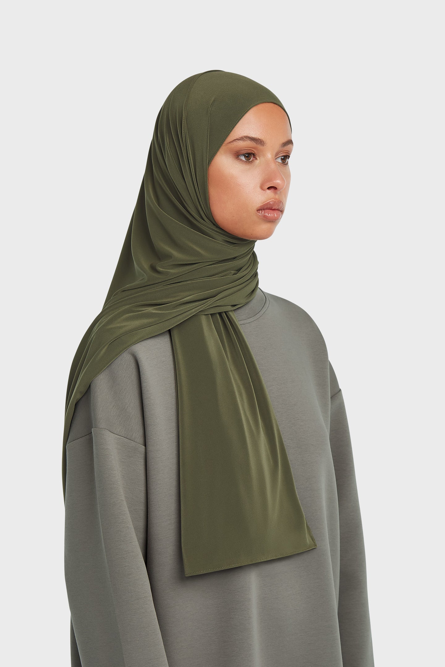 Premium Jersey Scarf | Dusty Olive