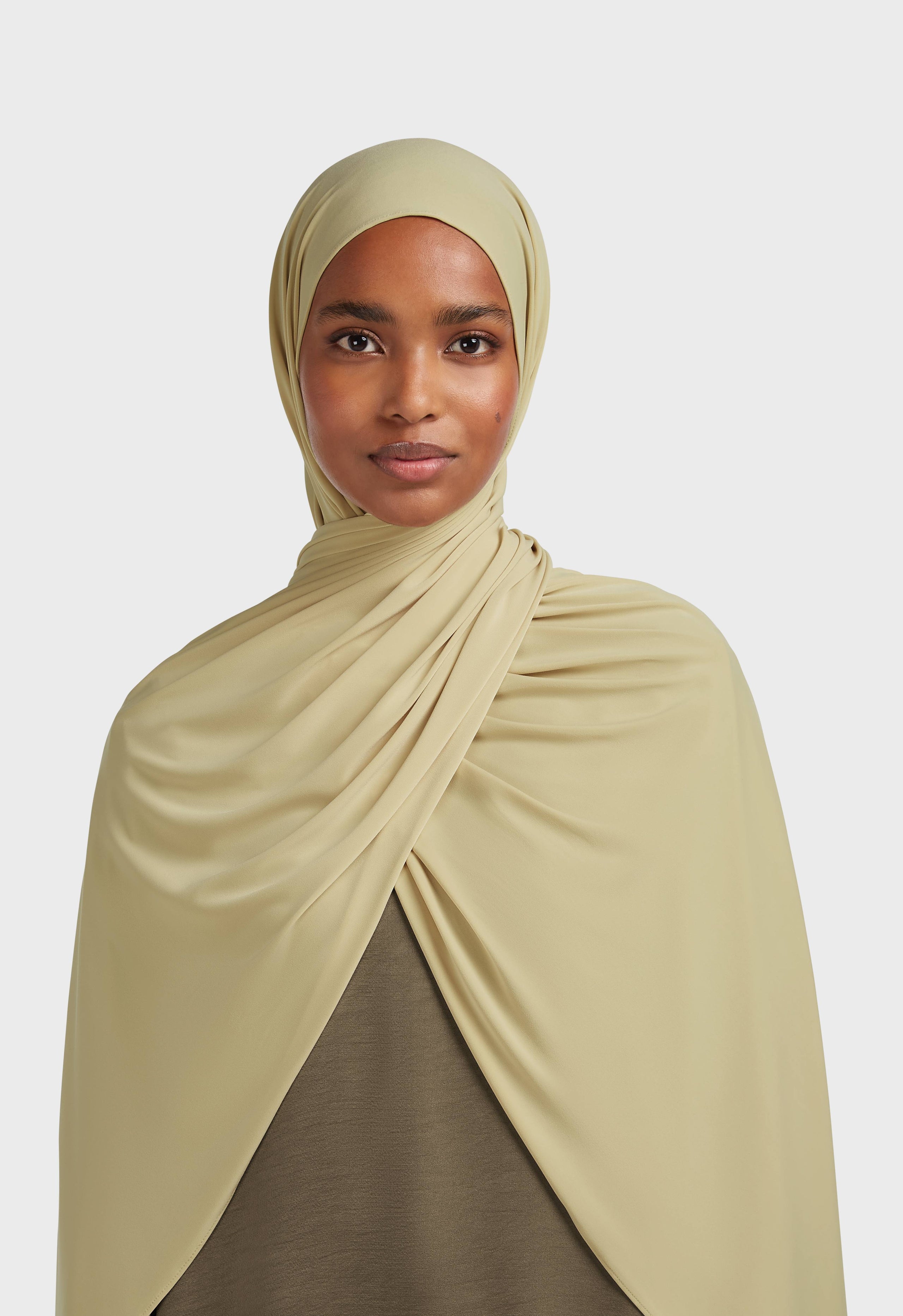 Premium Jersey Scarf | Soft Khaki