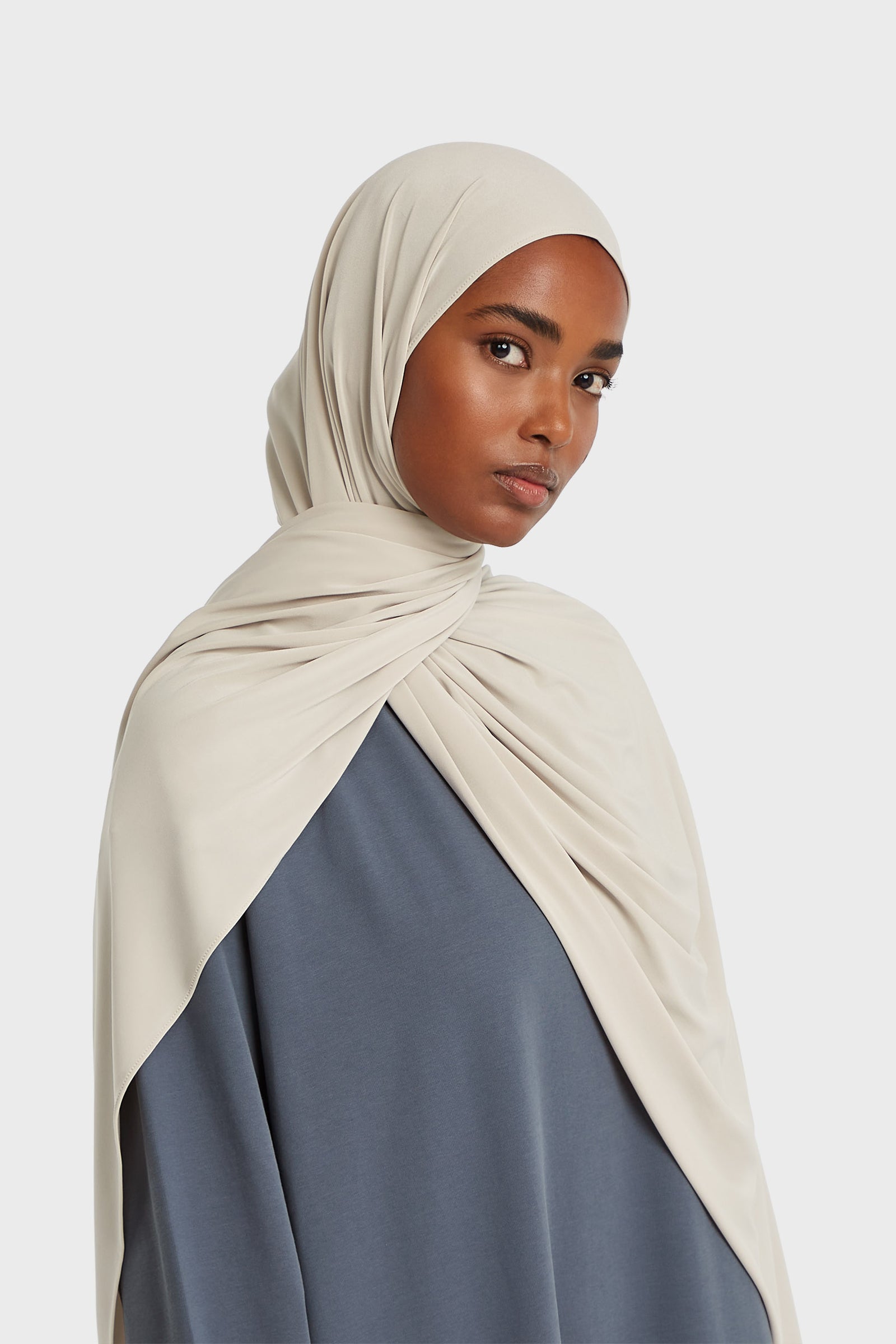 Premium Jersey Scarf | Soft Taupe