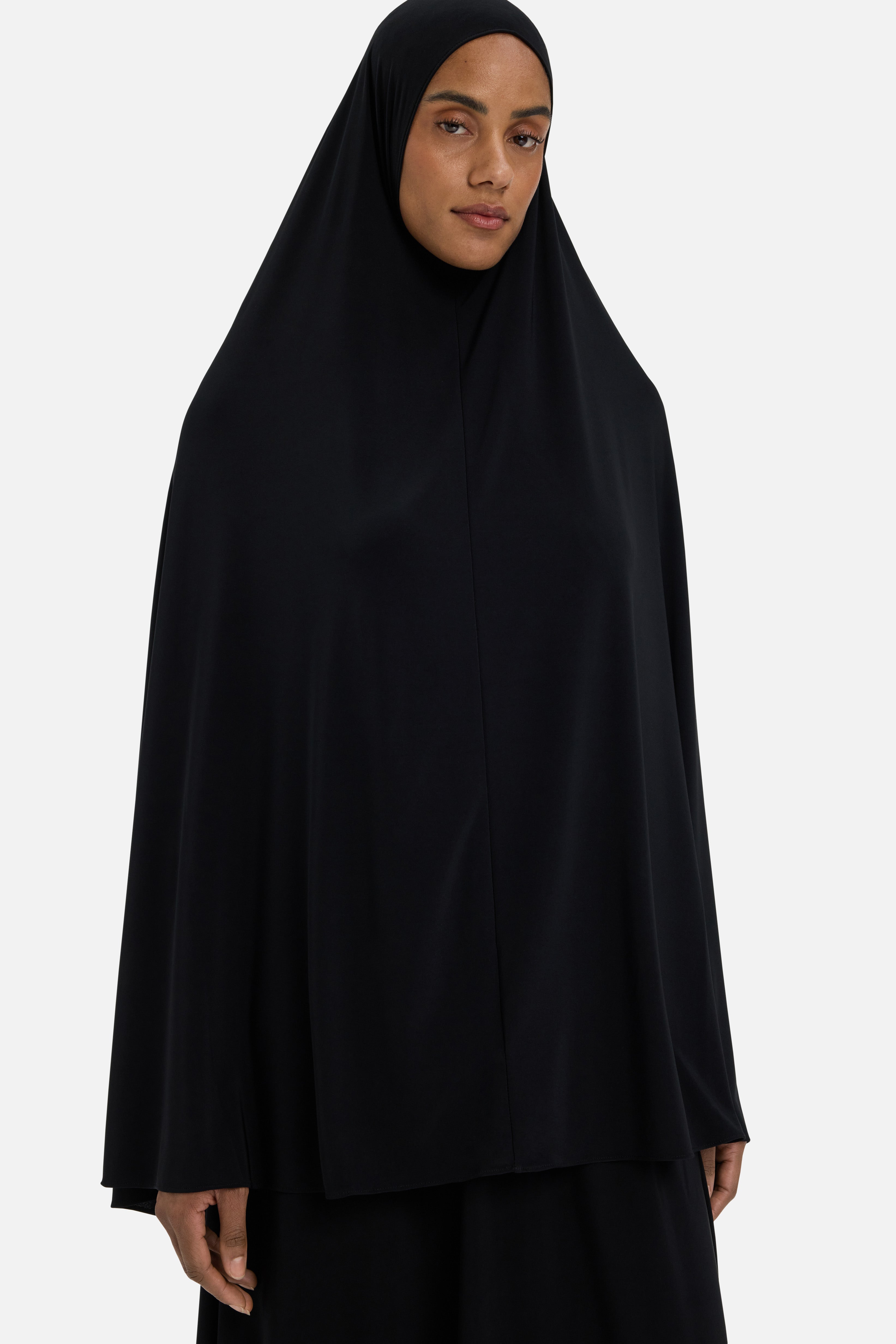 Premium Jersey Khimaar | Black