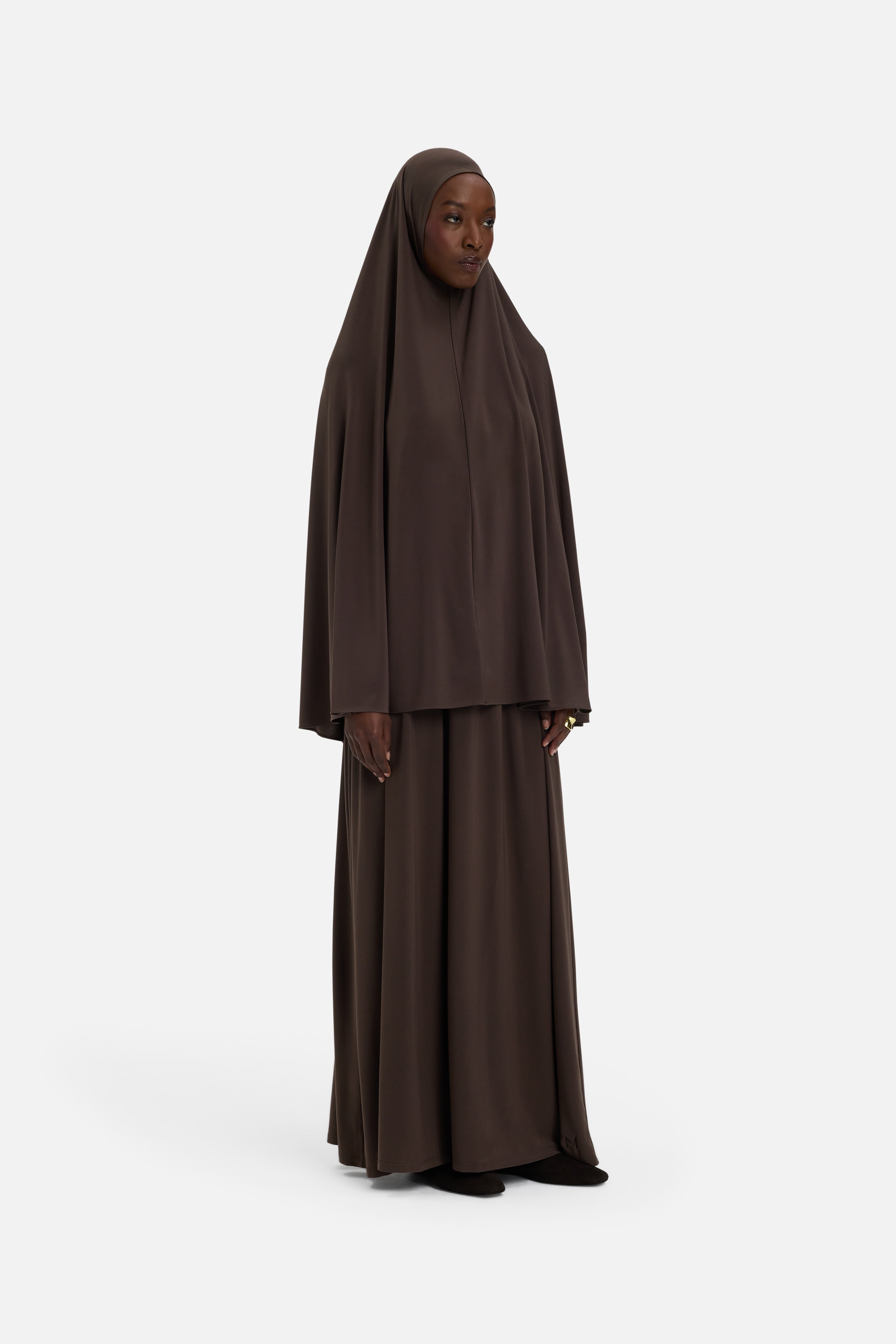 Premium Jersey Khimaar | Dark Brown