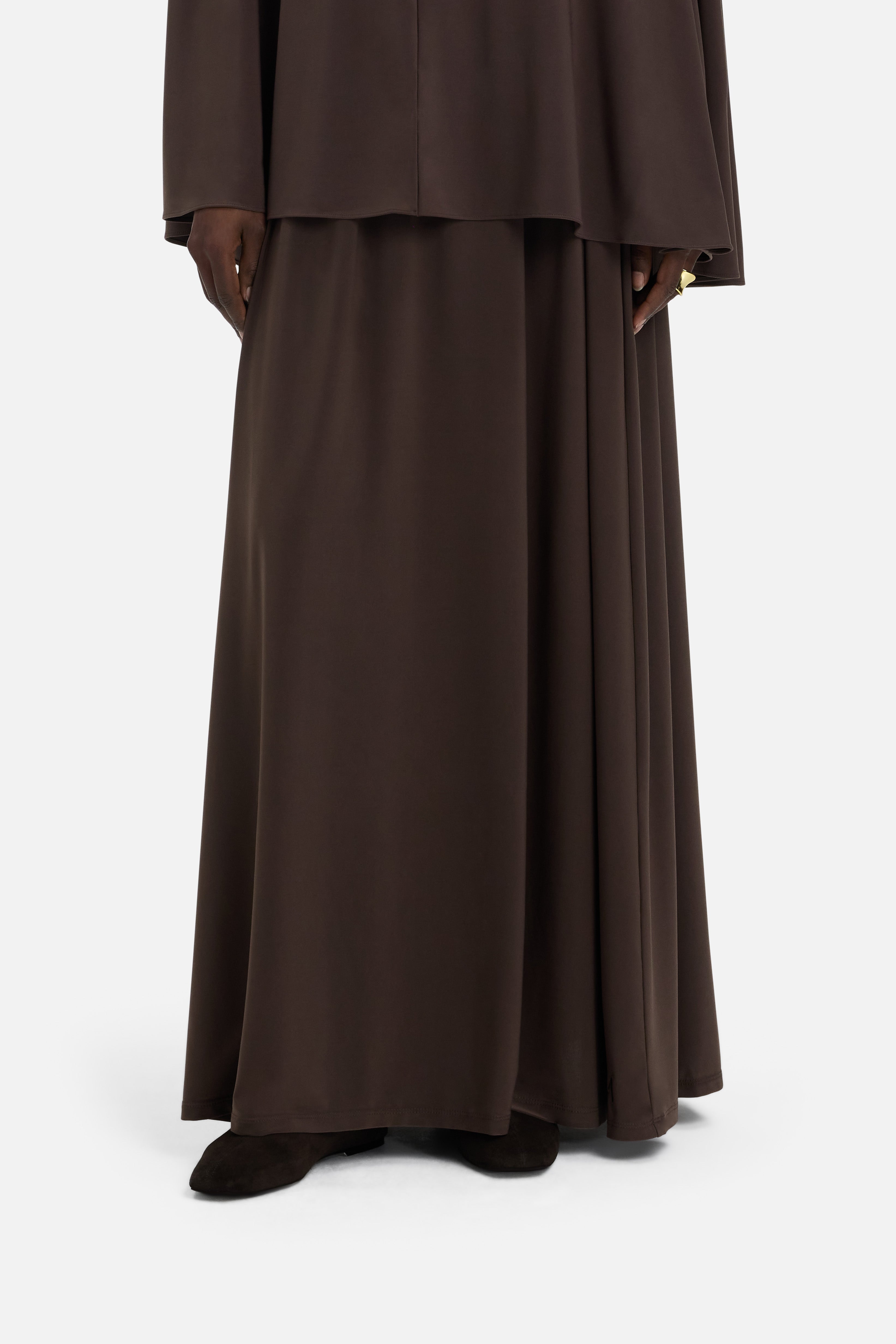 Premium Jersey Prayer Skirt | Dark Brown