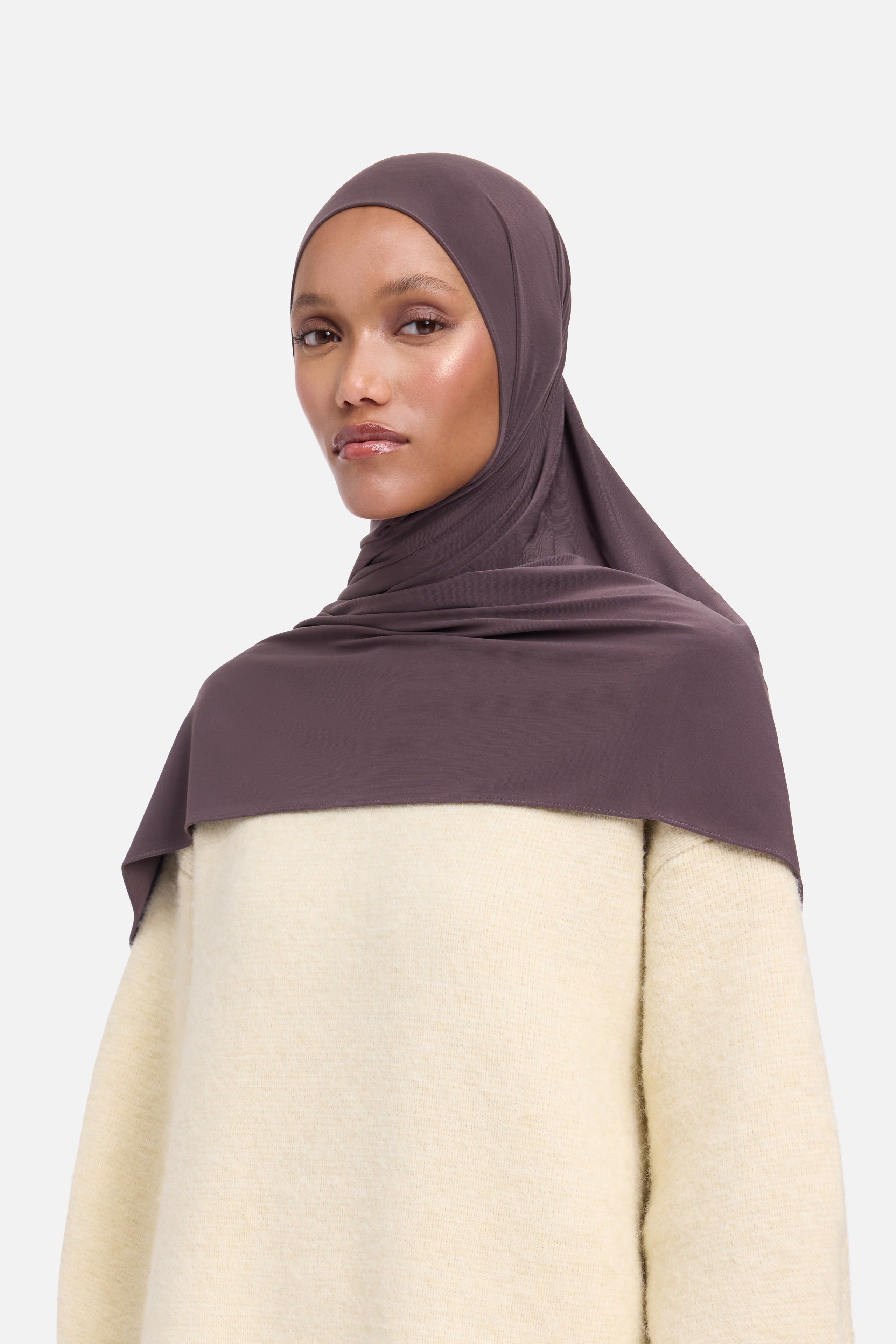 Premium Jersey Scarf | Aubergine
