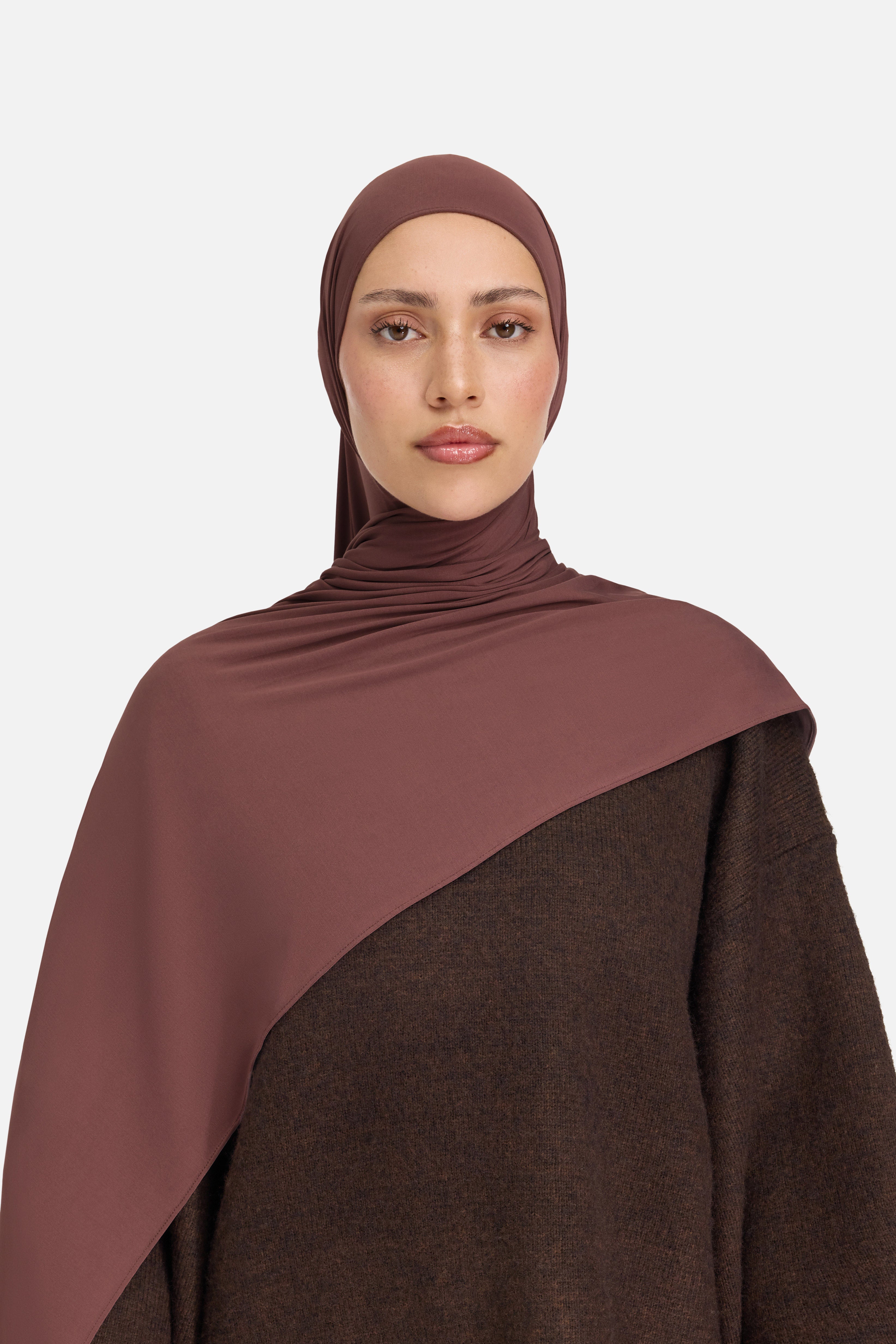 Liquid Jersey Scarf | Burnt Red