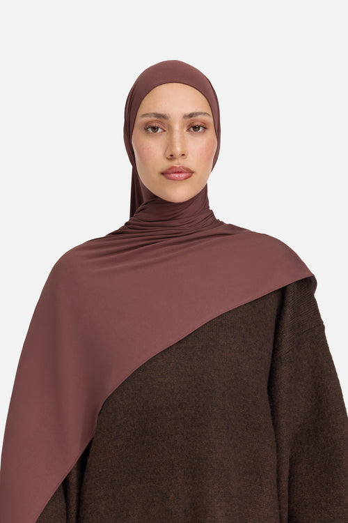 Liquid Jersey Scarf | Burnt Red