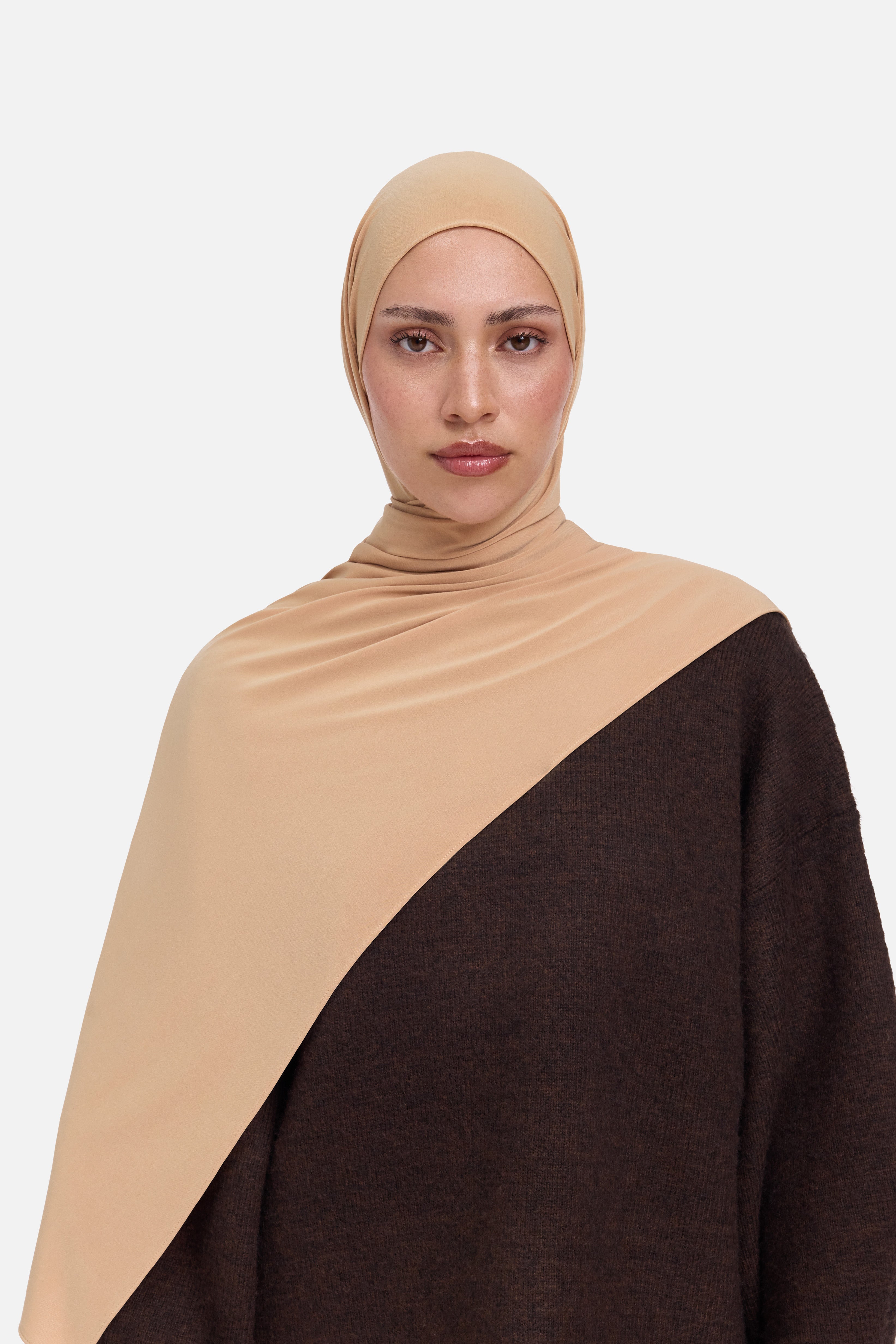 Premium Jersey Scarf | Light Caramel