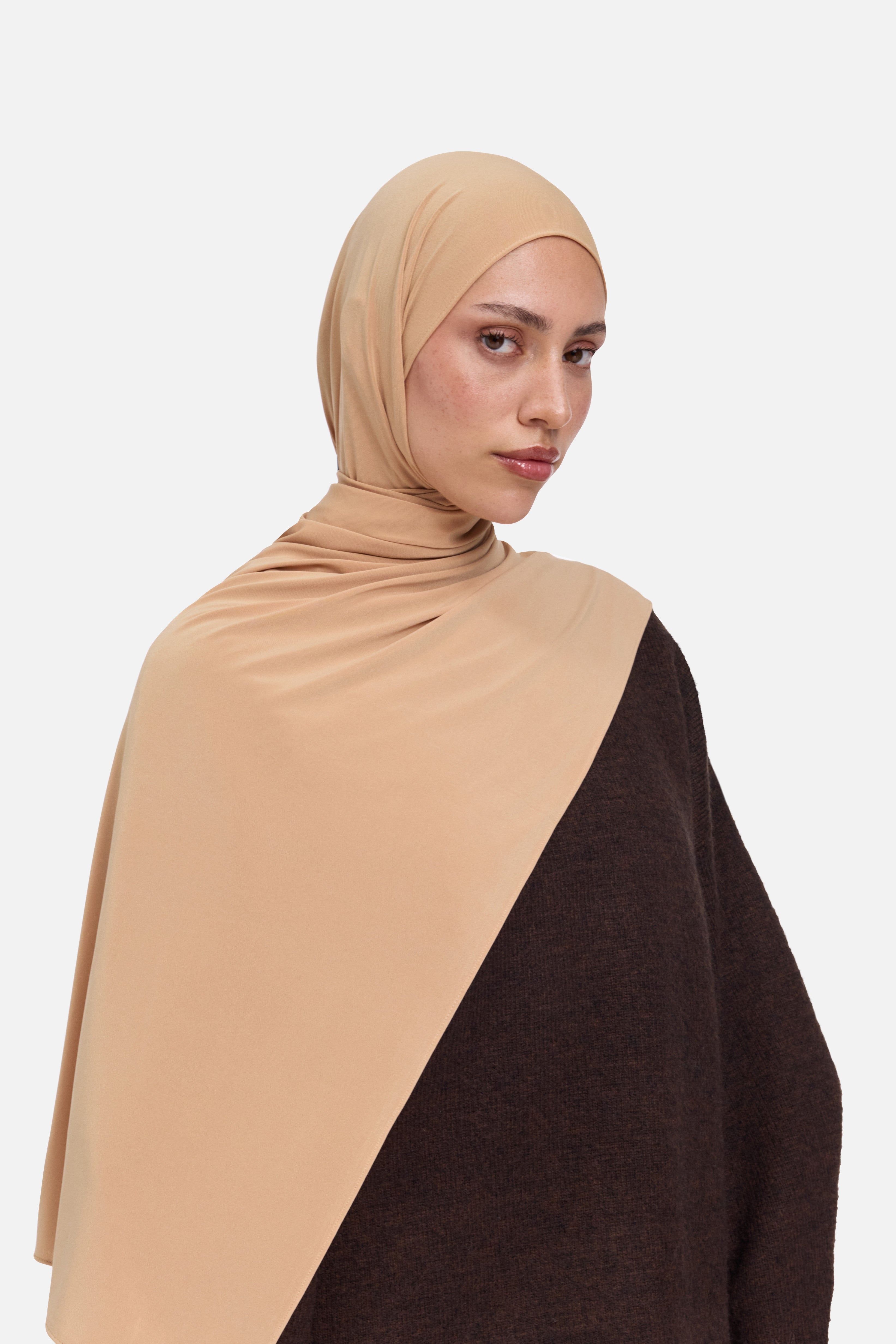 Premium Jersey Scarf | Light Caramel