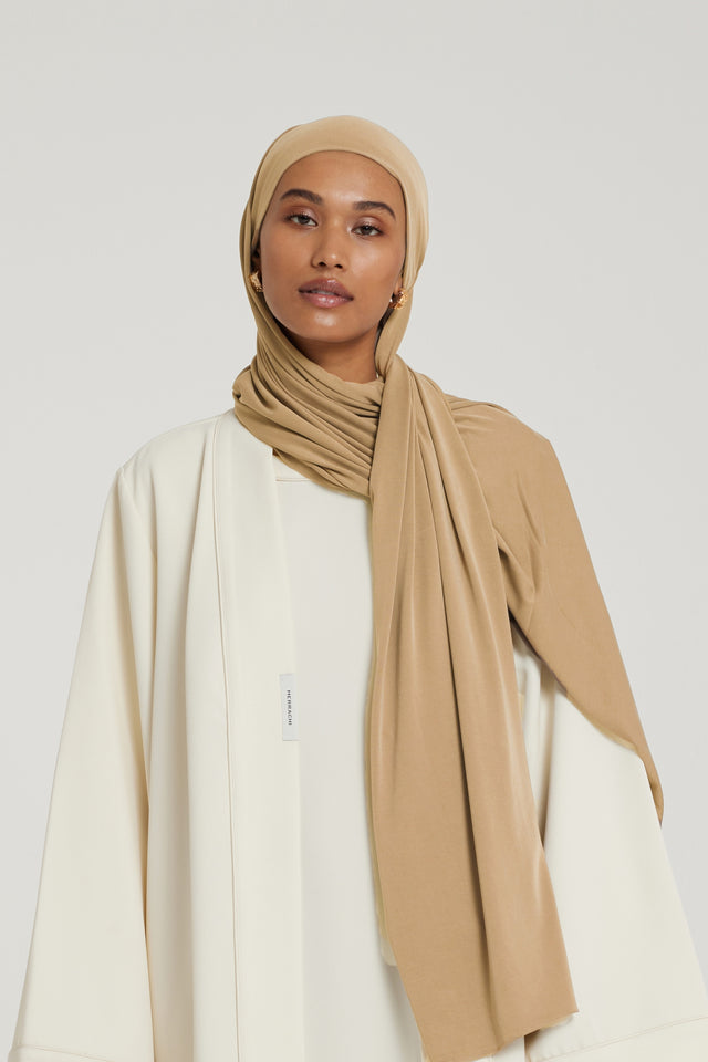 Breathable Jersey Scarf | Almond