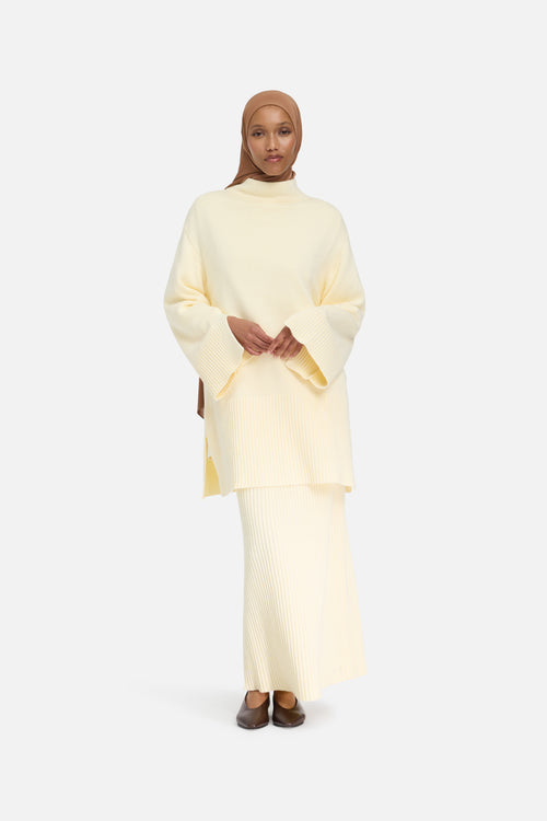 Ribbed Knit Sweater | Porcelain