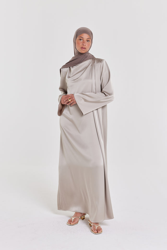 Asymmetric Drape Dress | Cashmere