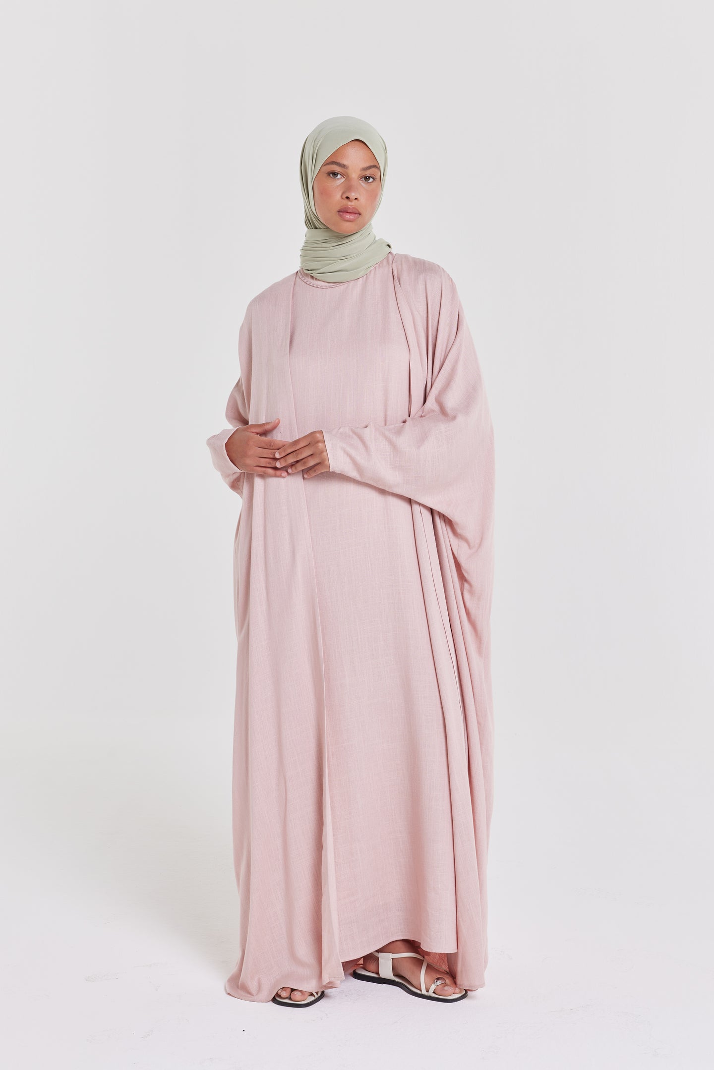 Batsleeve Abaya | Rose Dust